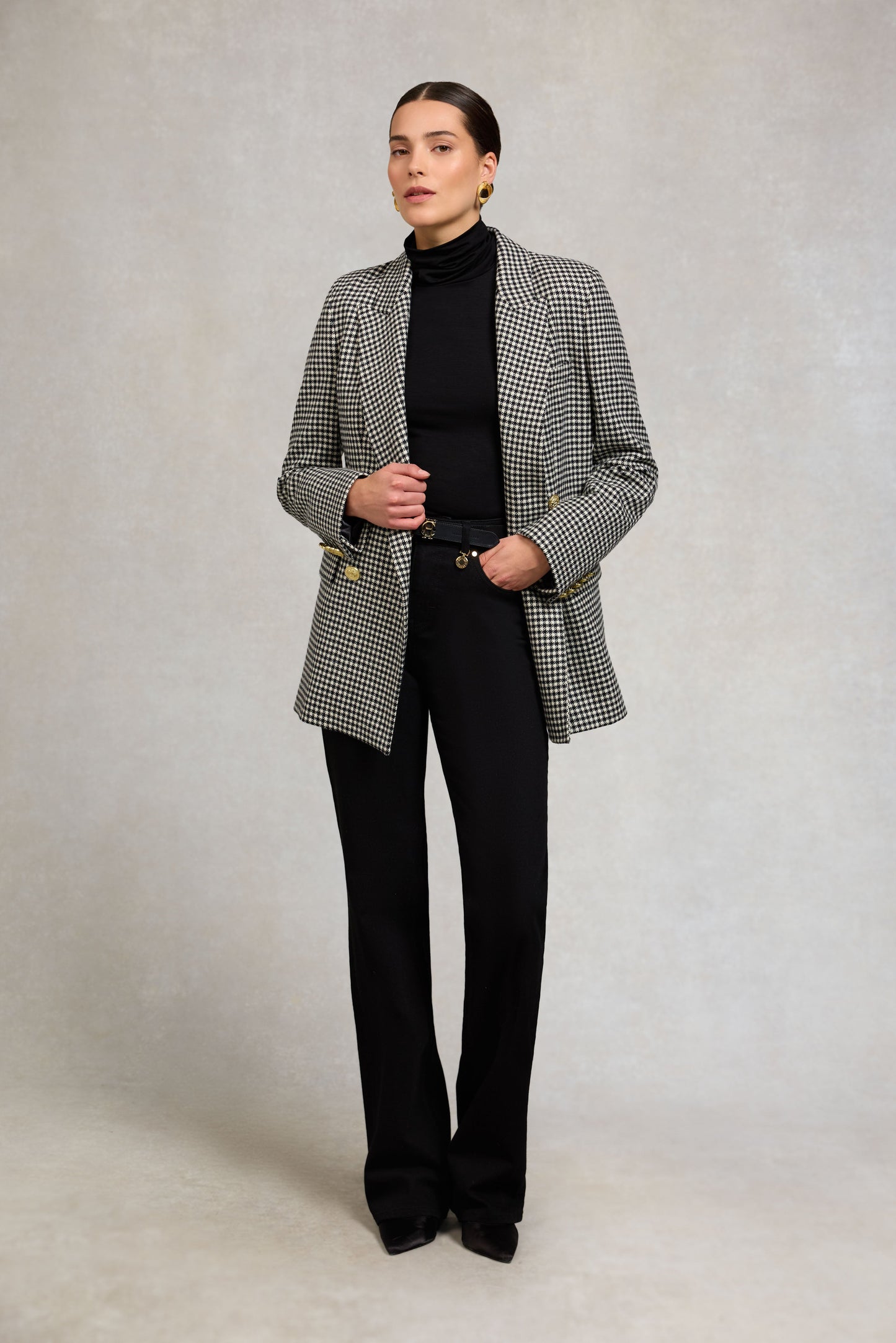 Belgravia Blazer (Black & White Puppy Tooth)