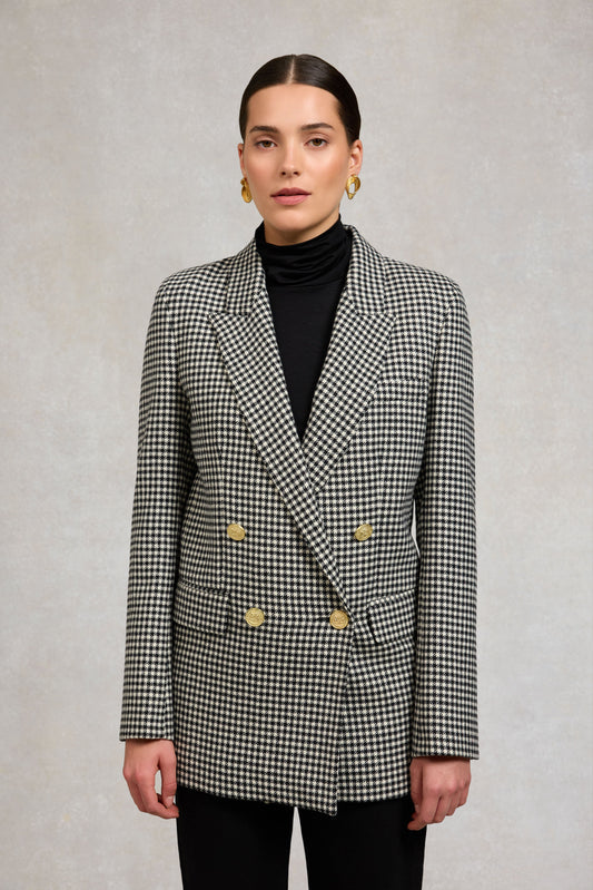 Belgravia Blazer (Black & White Puppy Tooth)