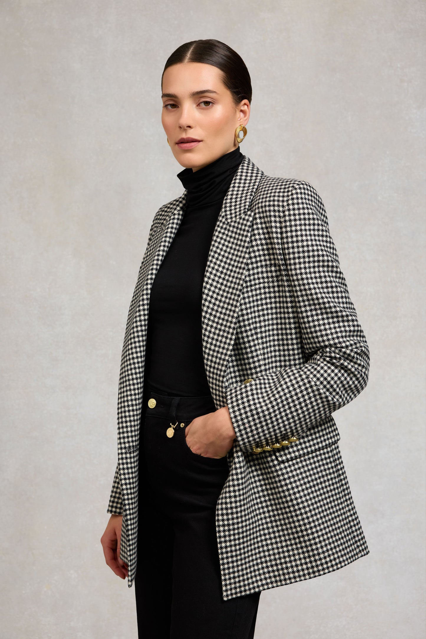 Belgravia Blazer (Black & White Puppy Tooth)