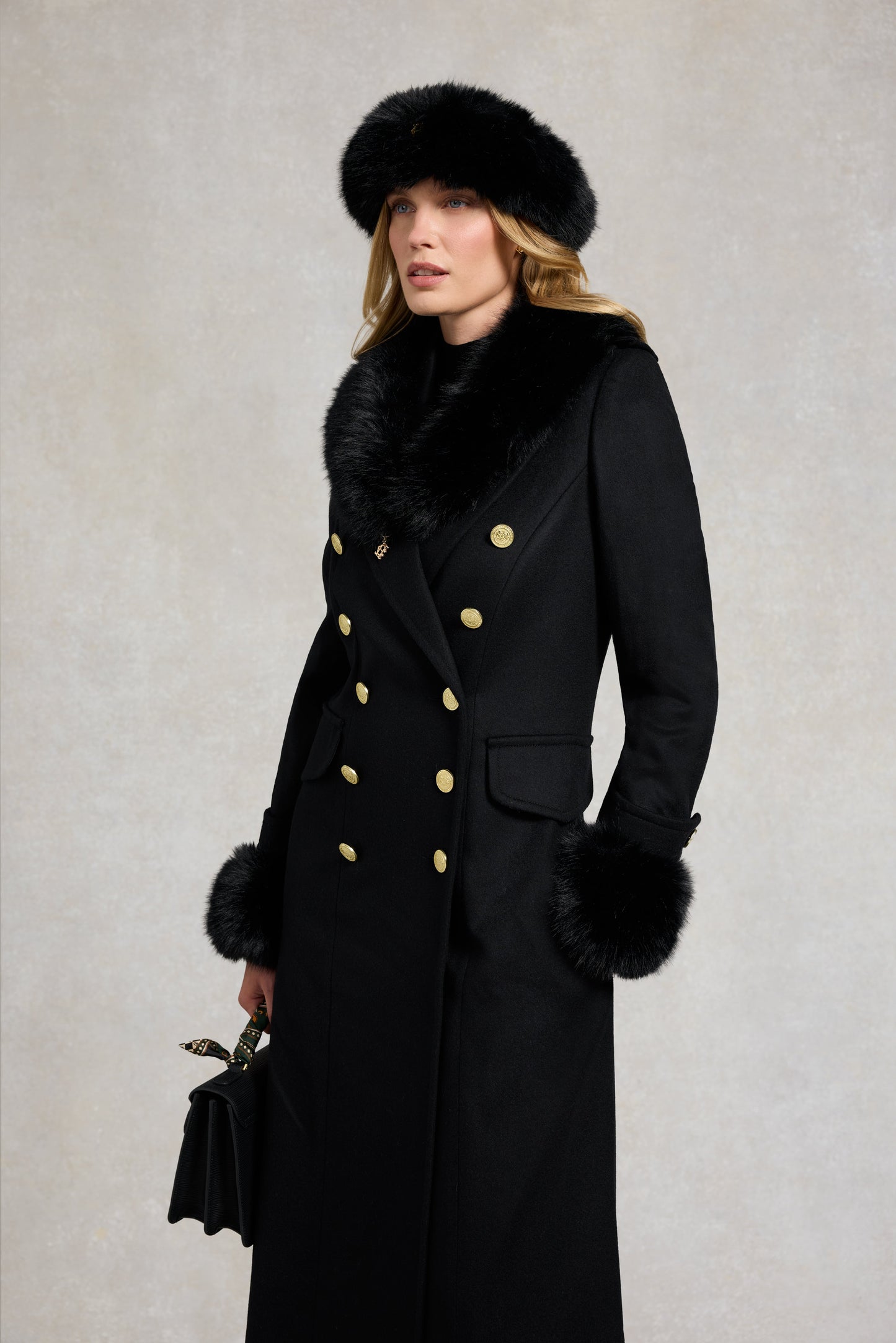 Faux Fur Headband (Black)