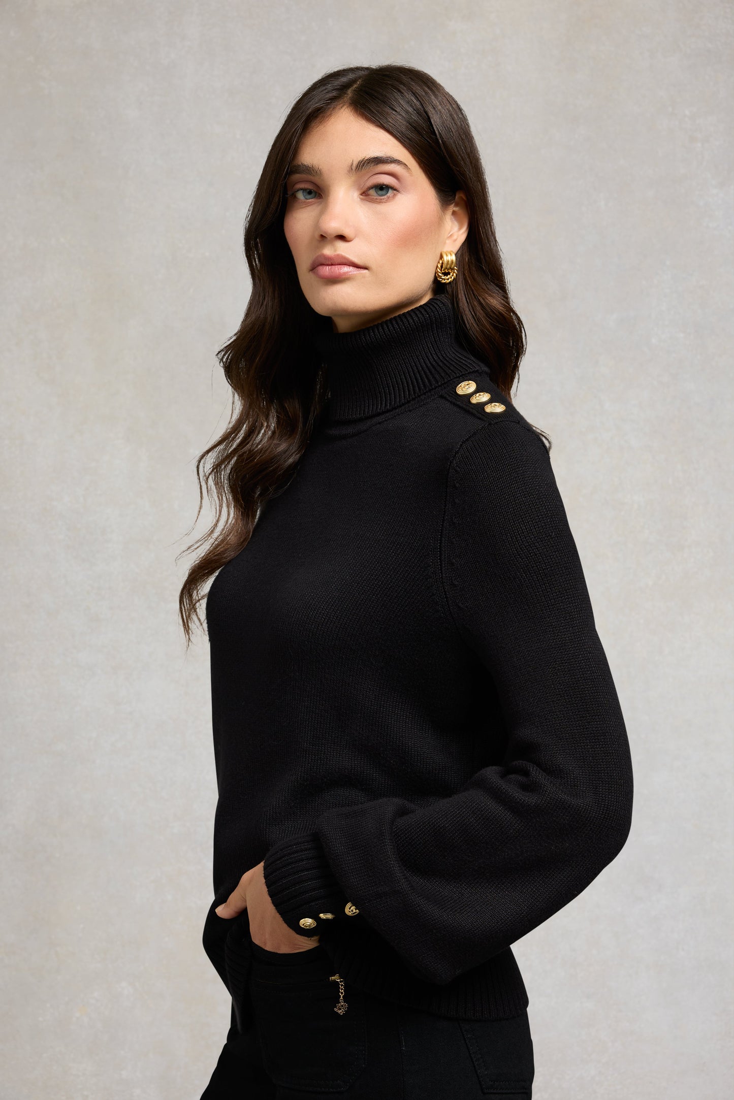 Chamonix Roll Neck Knit (Black)