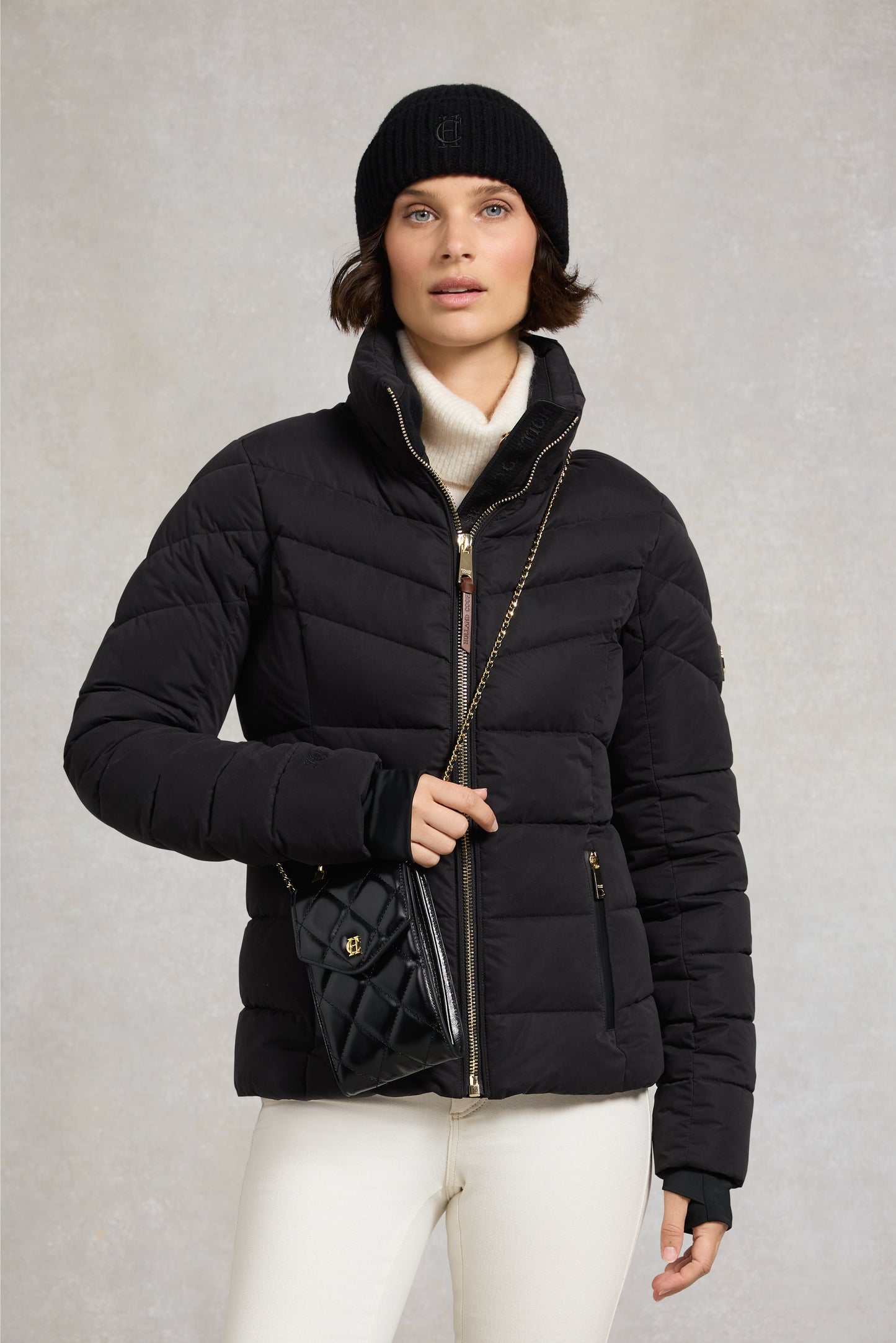 Classic Embroidered Beanie (Black)