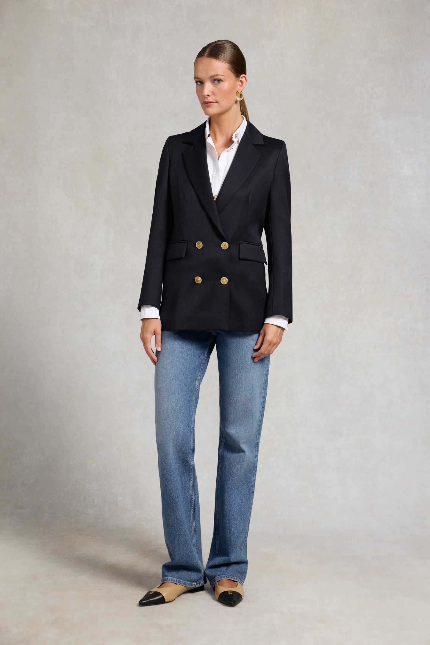 Double Breasted Blazer (Navy Twill)