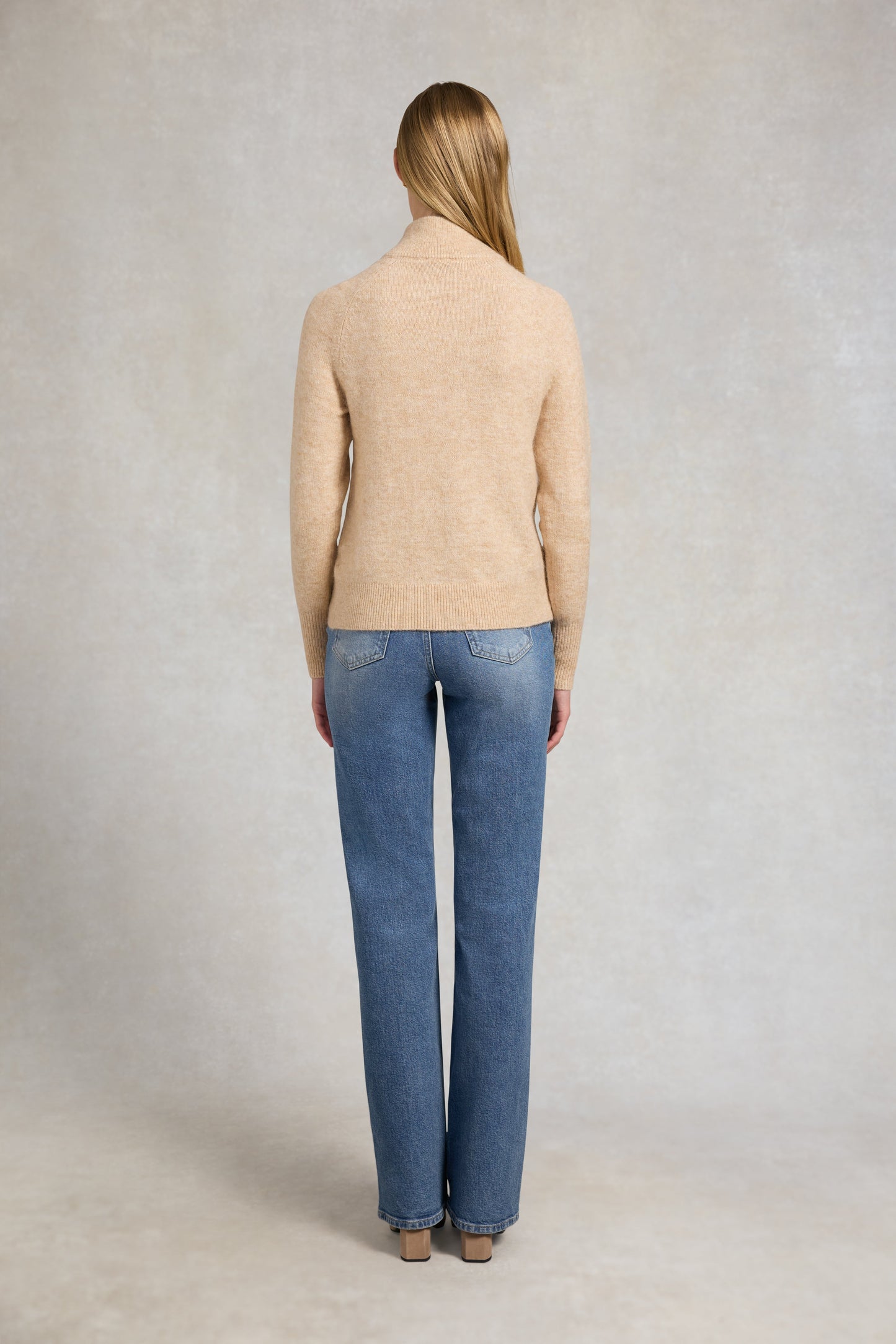 Tori Quarter Zip Knit (Camel)