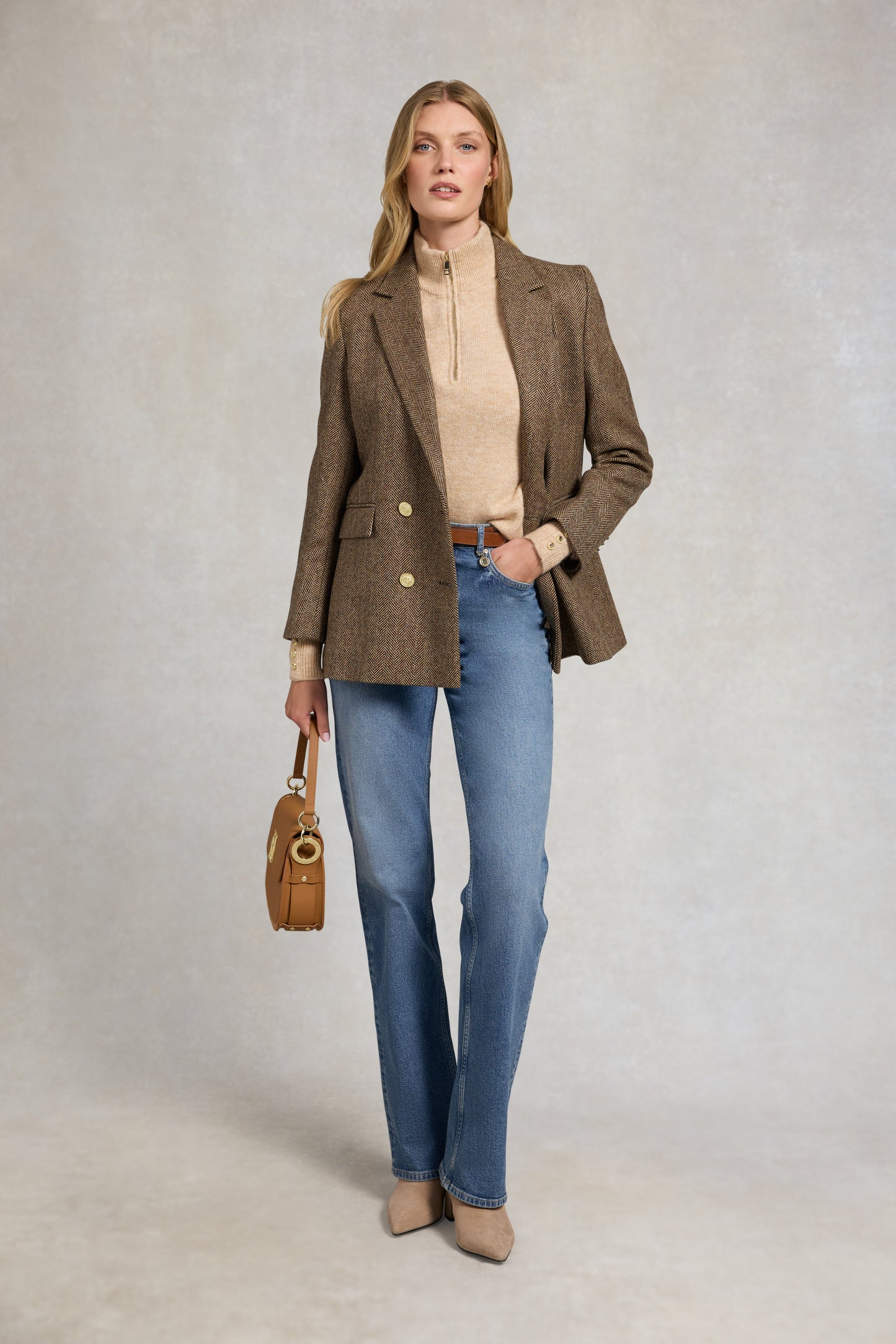 Tori Quarter Zip Knit (Camel)