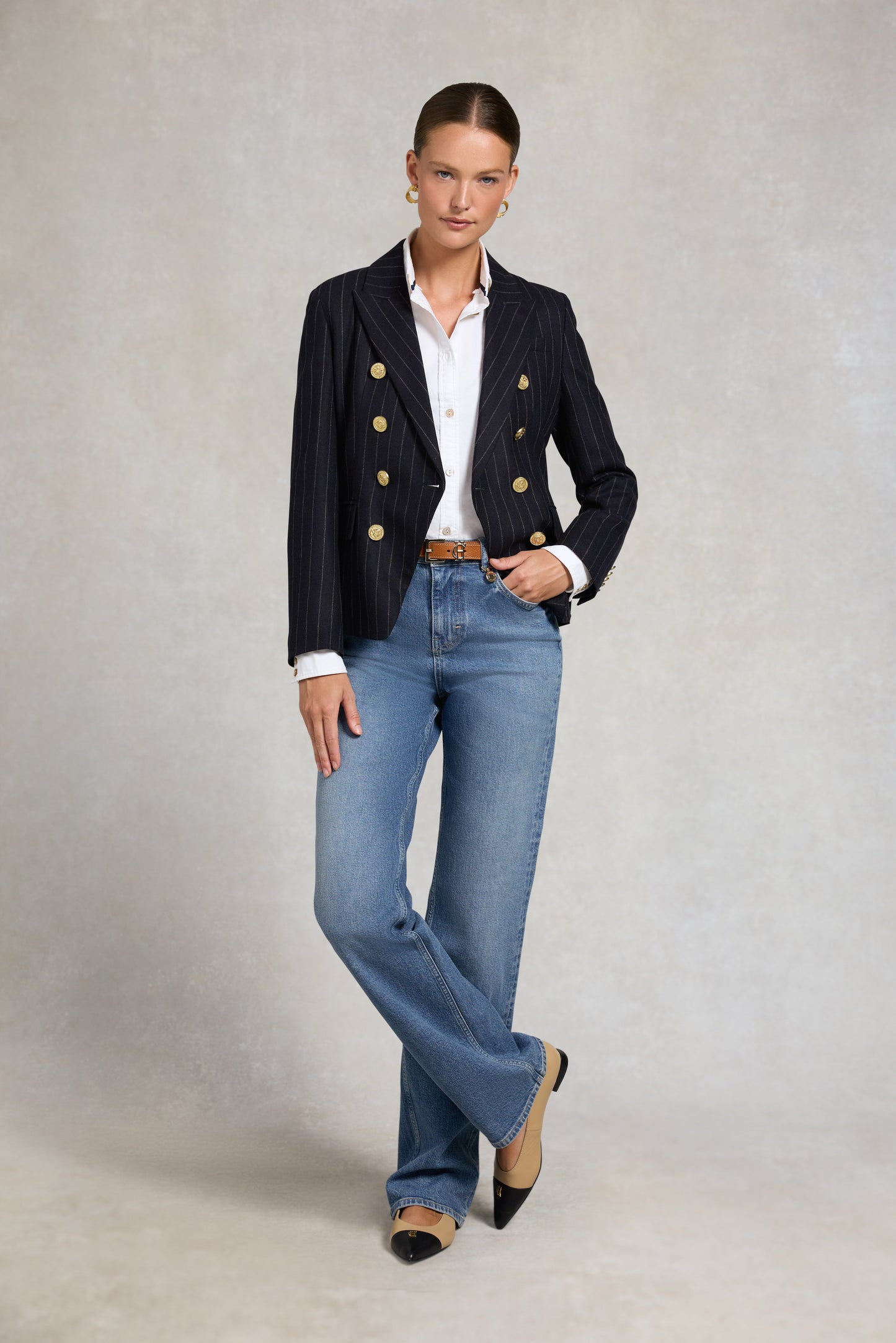 Knightsbridge Blazer (Navy Chalk Pinstripe)