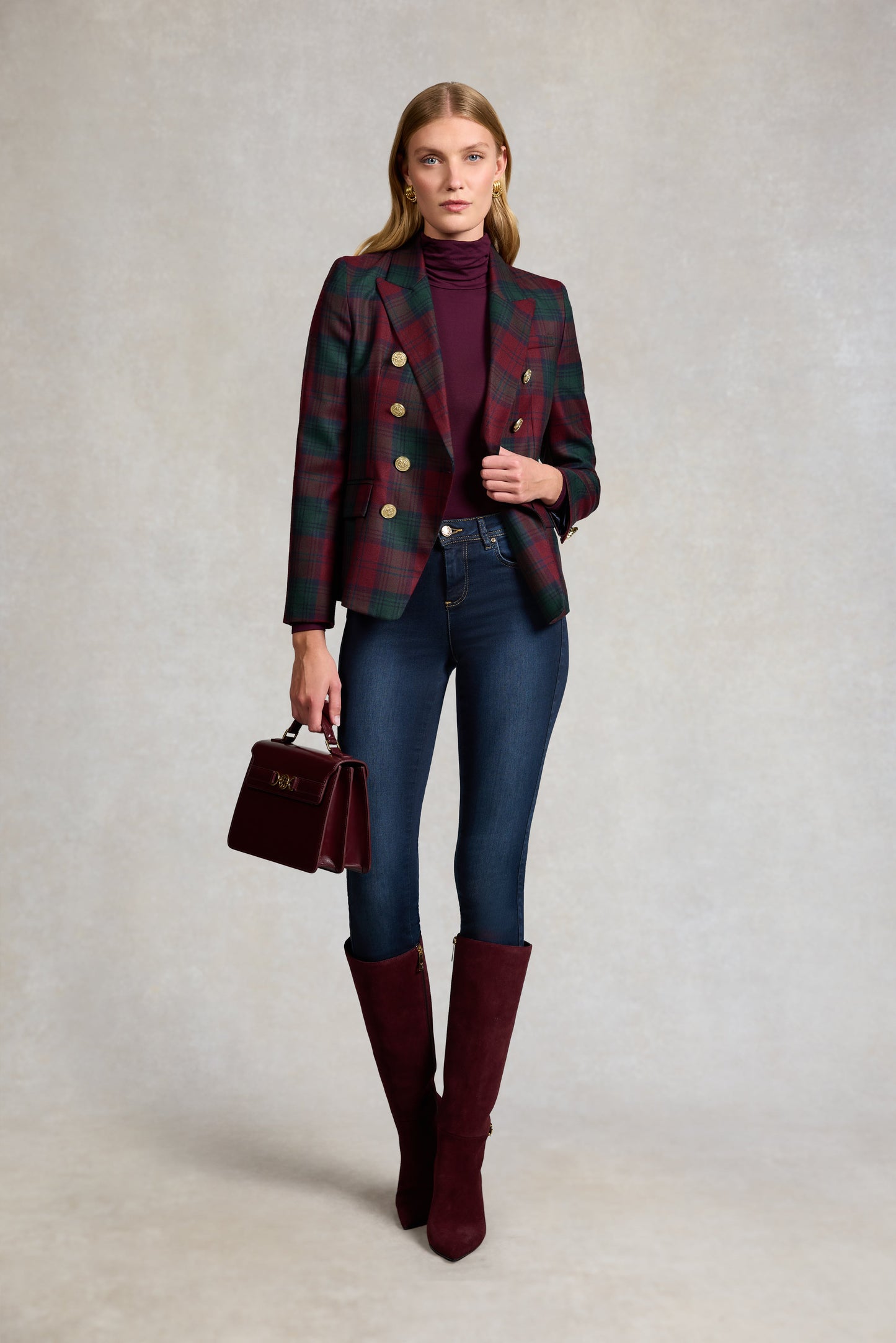 Knightsbridge Blazer (Mulberry Tartan)