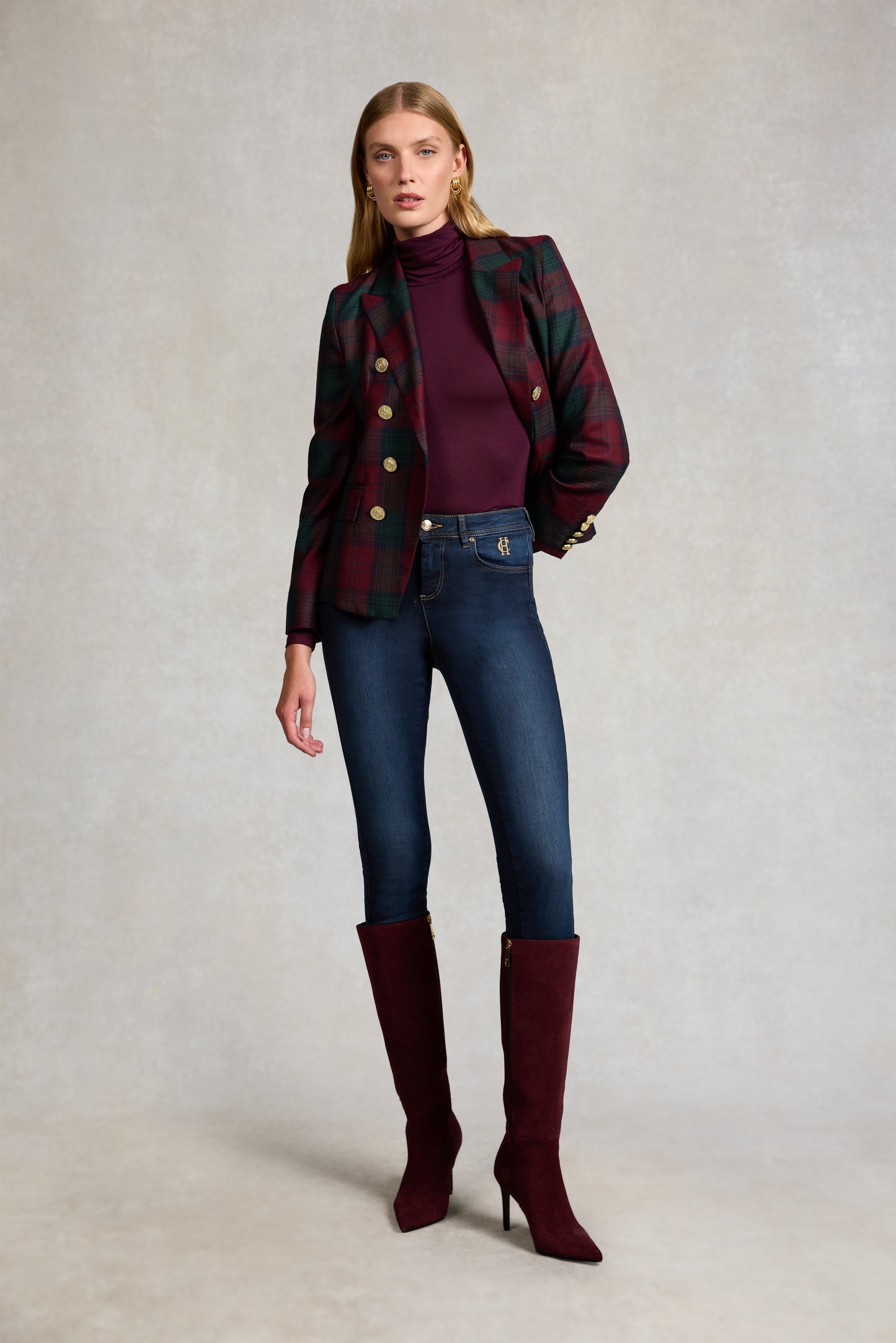 Knightsbridge Blazer (Mulberry Tartan)