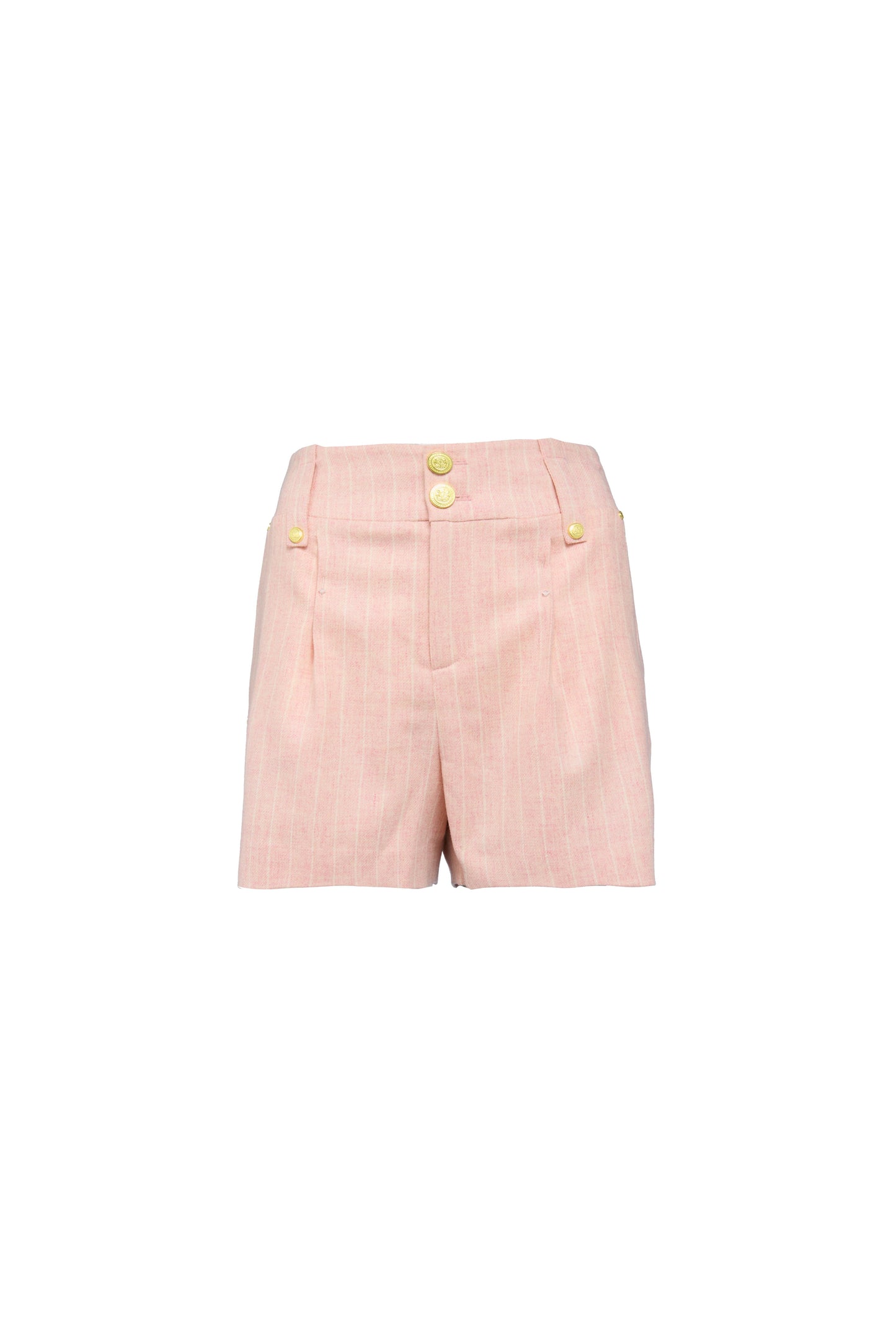 Luxe Tailored Short (Pink Chalk Pinstripe)