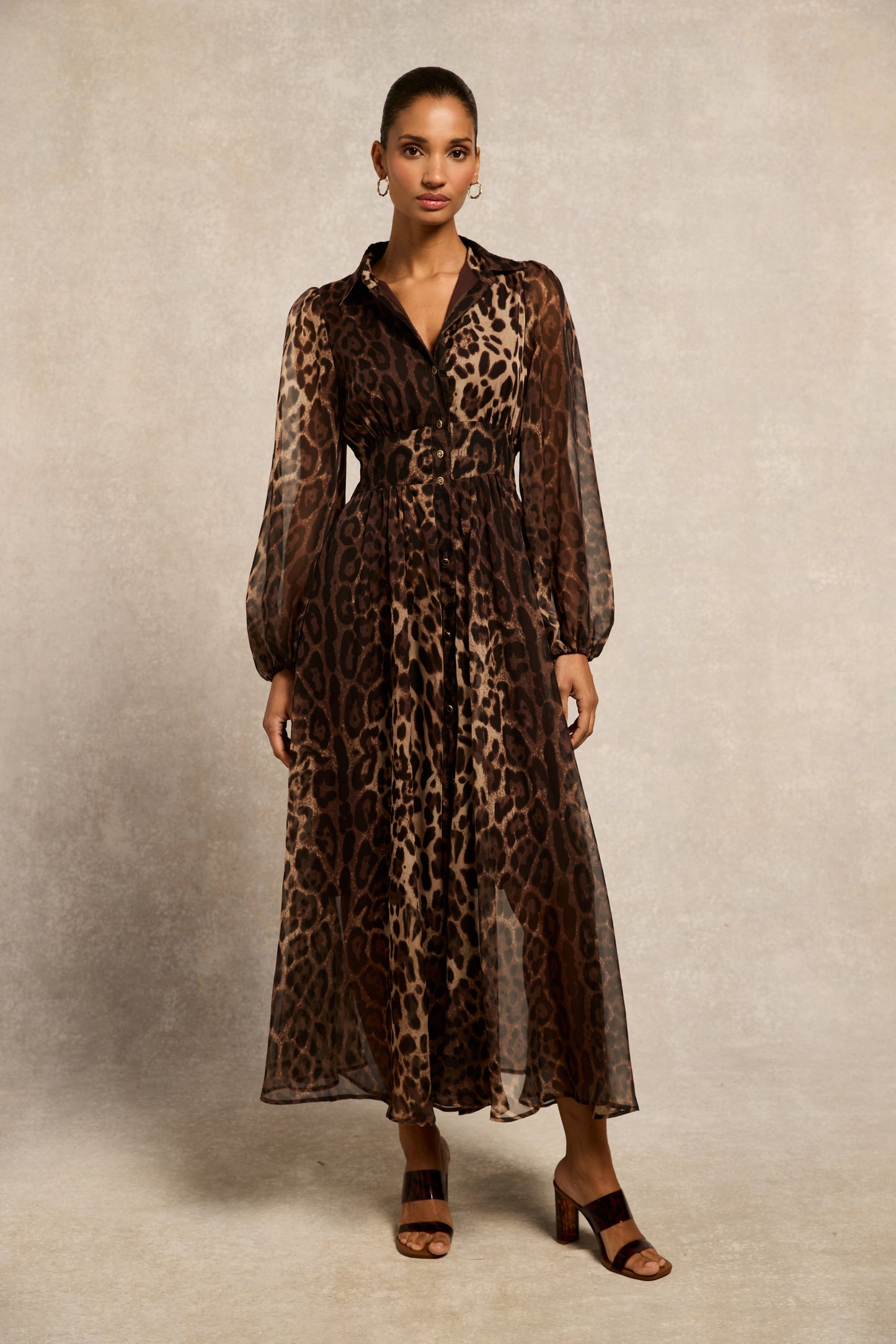 Paros Shirt Dress (Leopard Print)