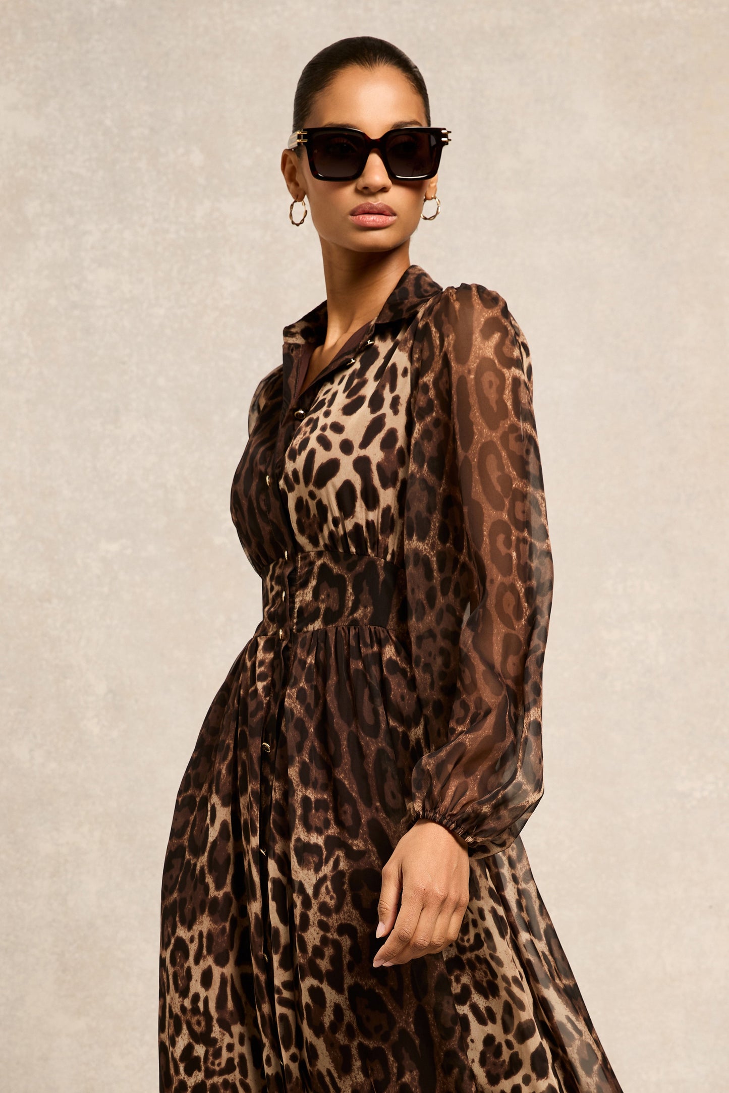 Paros Shirt Dress (Leopard Print)