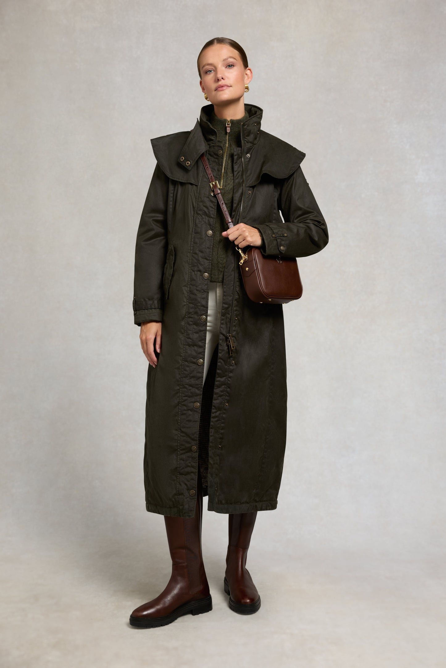 Bridget Quarter Zip Knit (Forest Green)