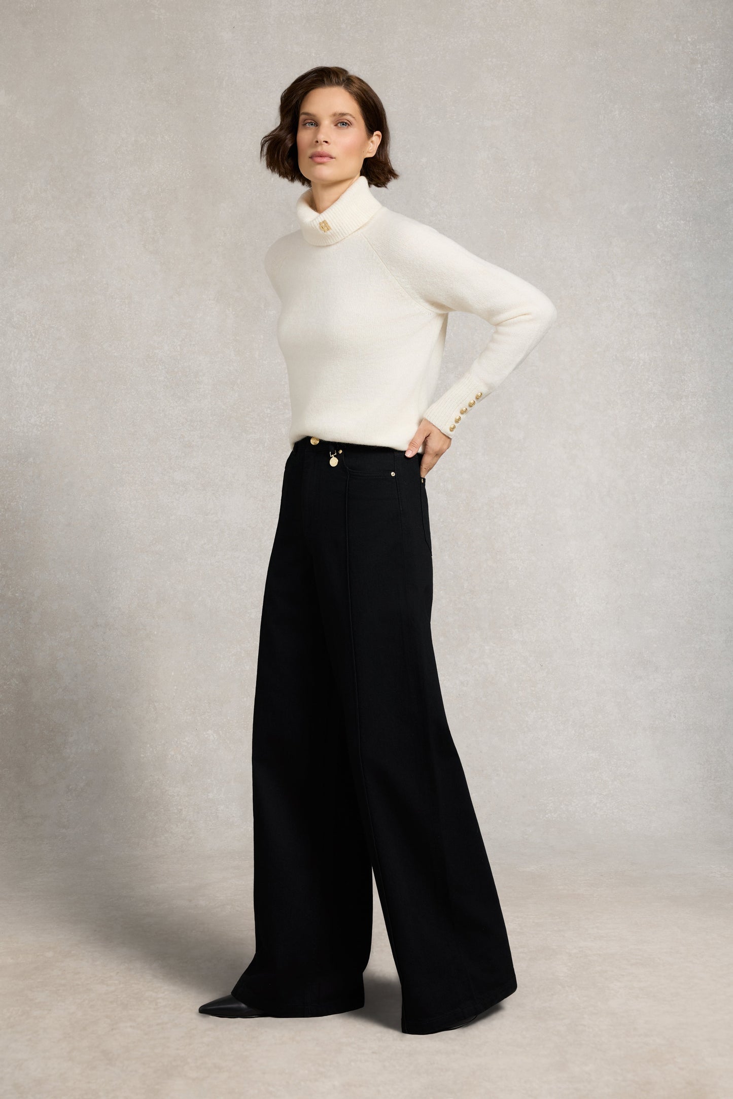 Lily Wide Leg Jean (Black)