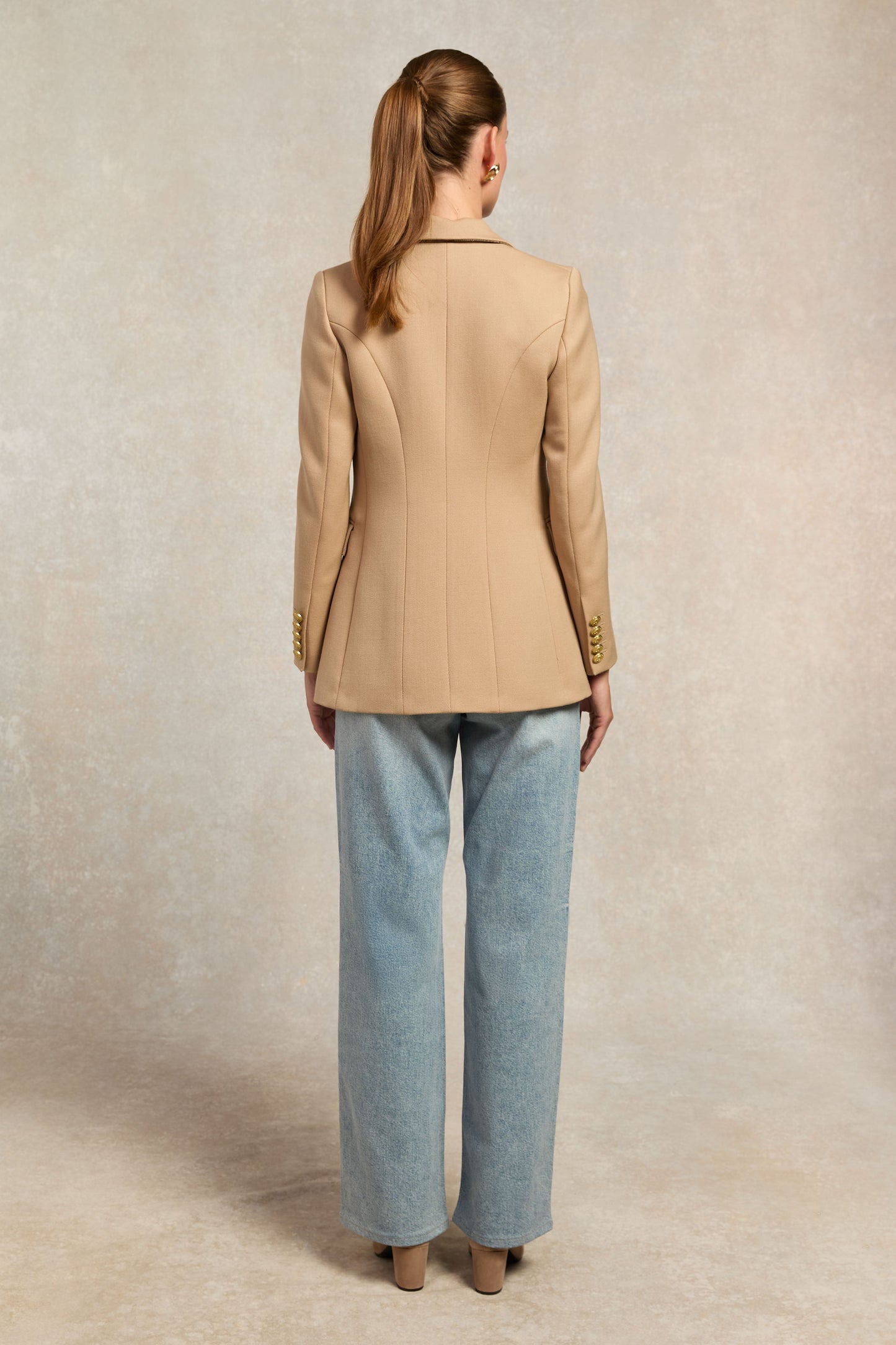 Double Breasted Blazer (Camel Twill)