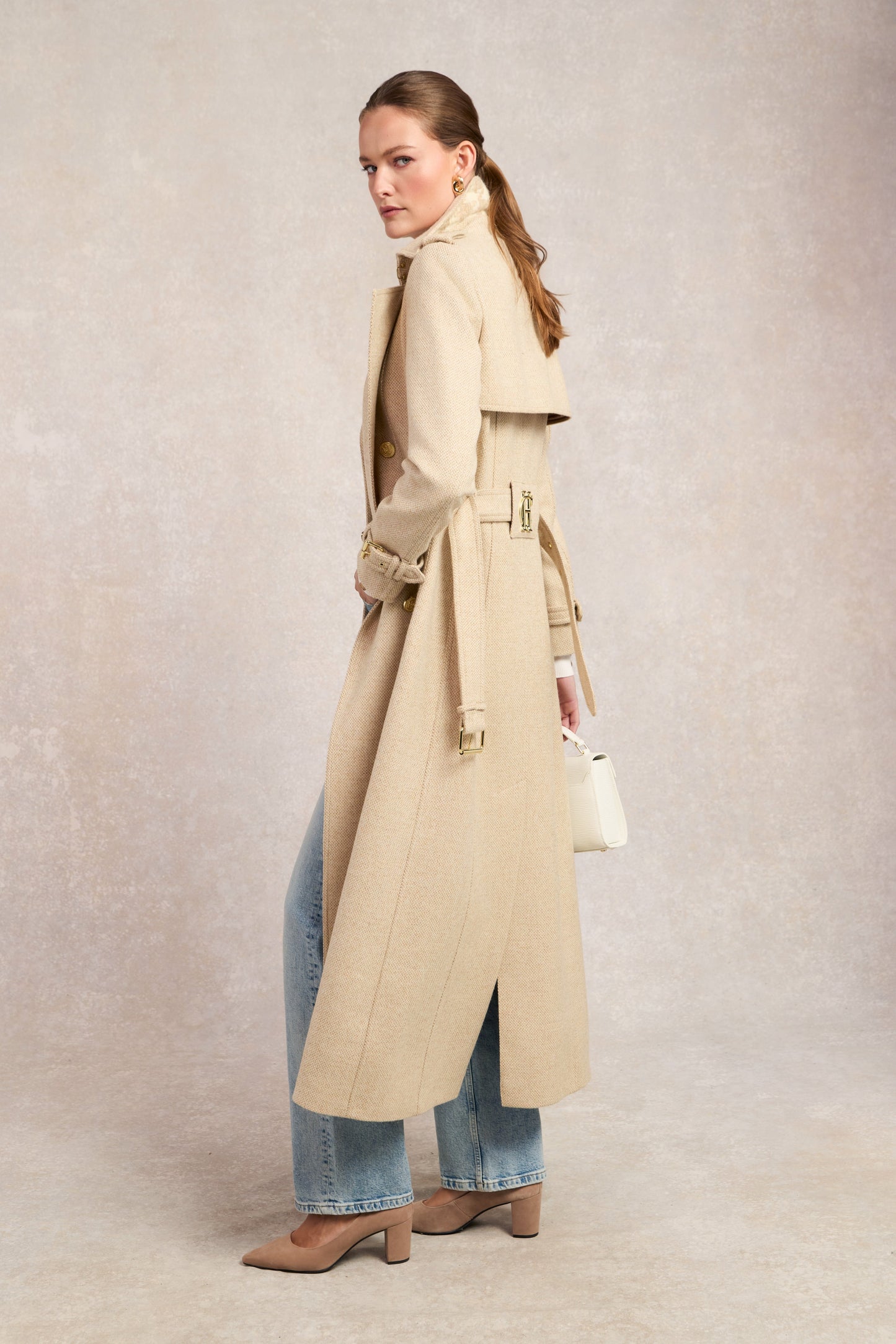 Full Length Marlborough Trench Coat (Biscuit)