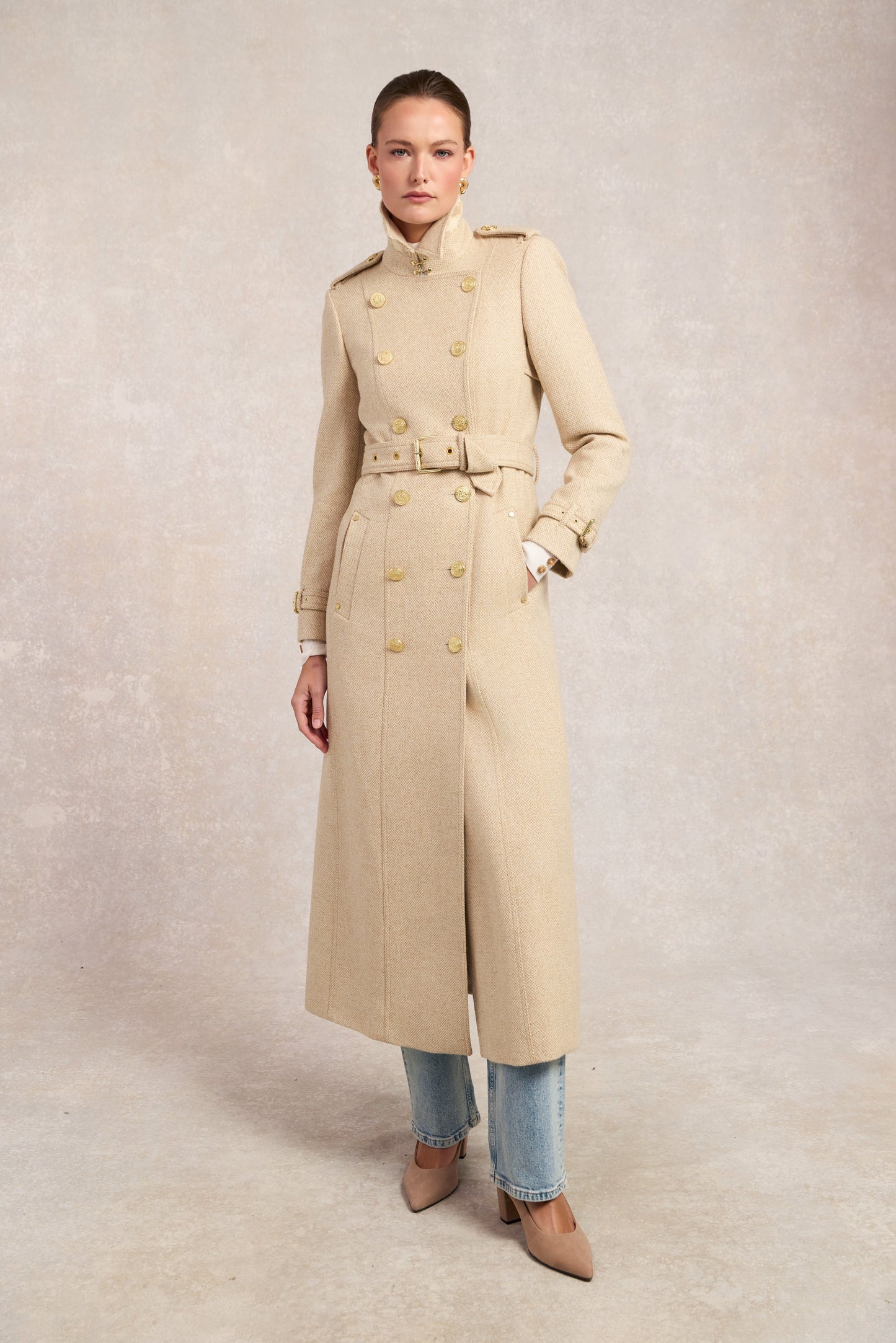 Full Length Marlborough Trench Coat (Biscuit)