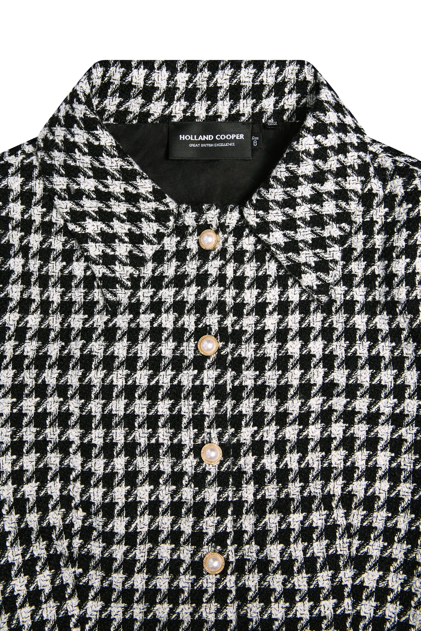 Alice Collared Mini Dress (Houndstooth)