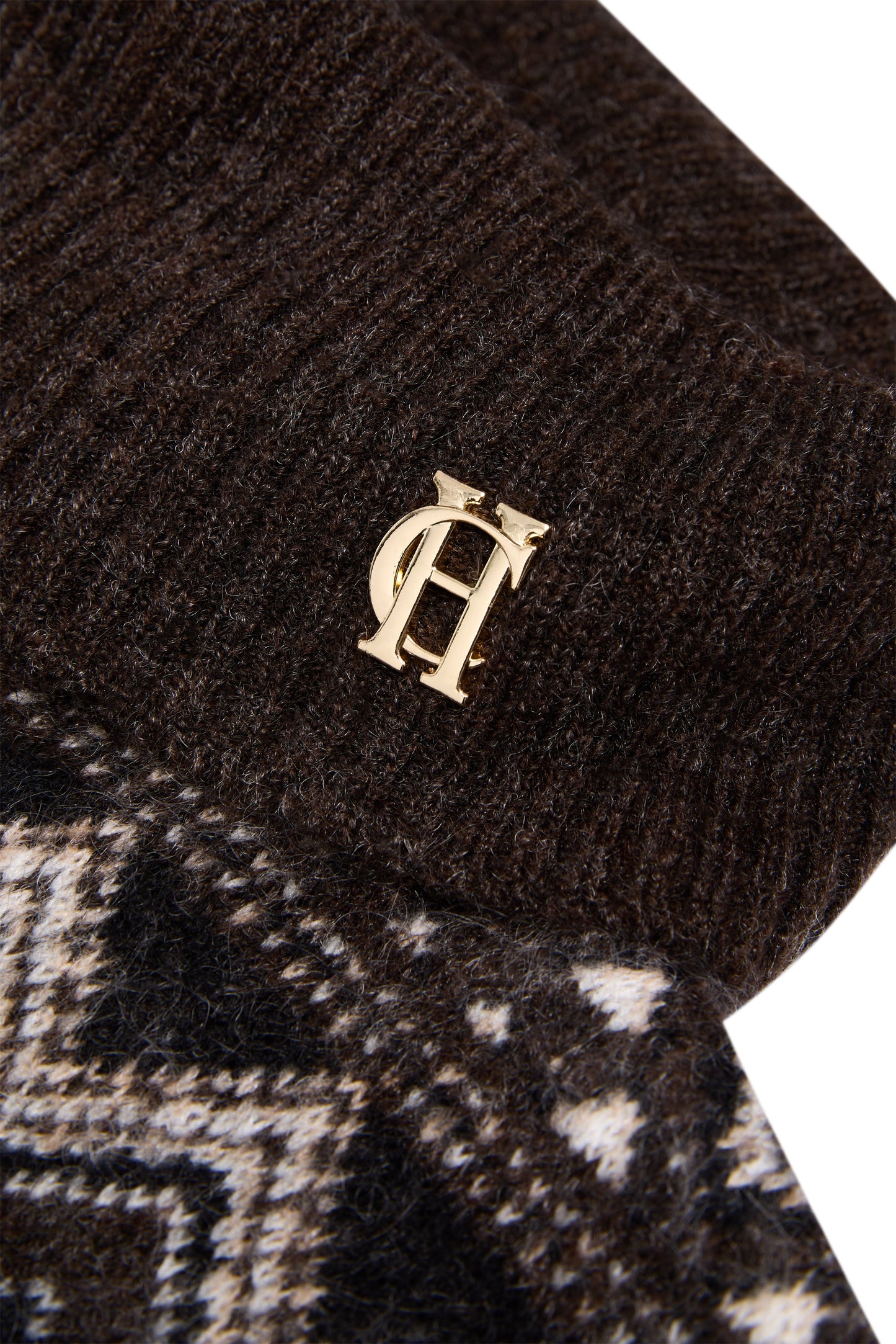 Antonia Fairisle Roll Neck Knit (Chocolate)