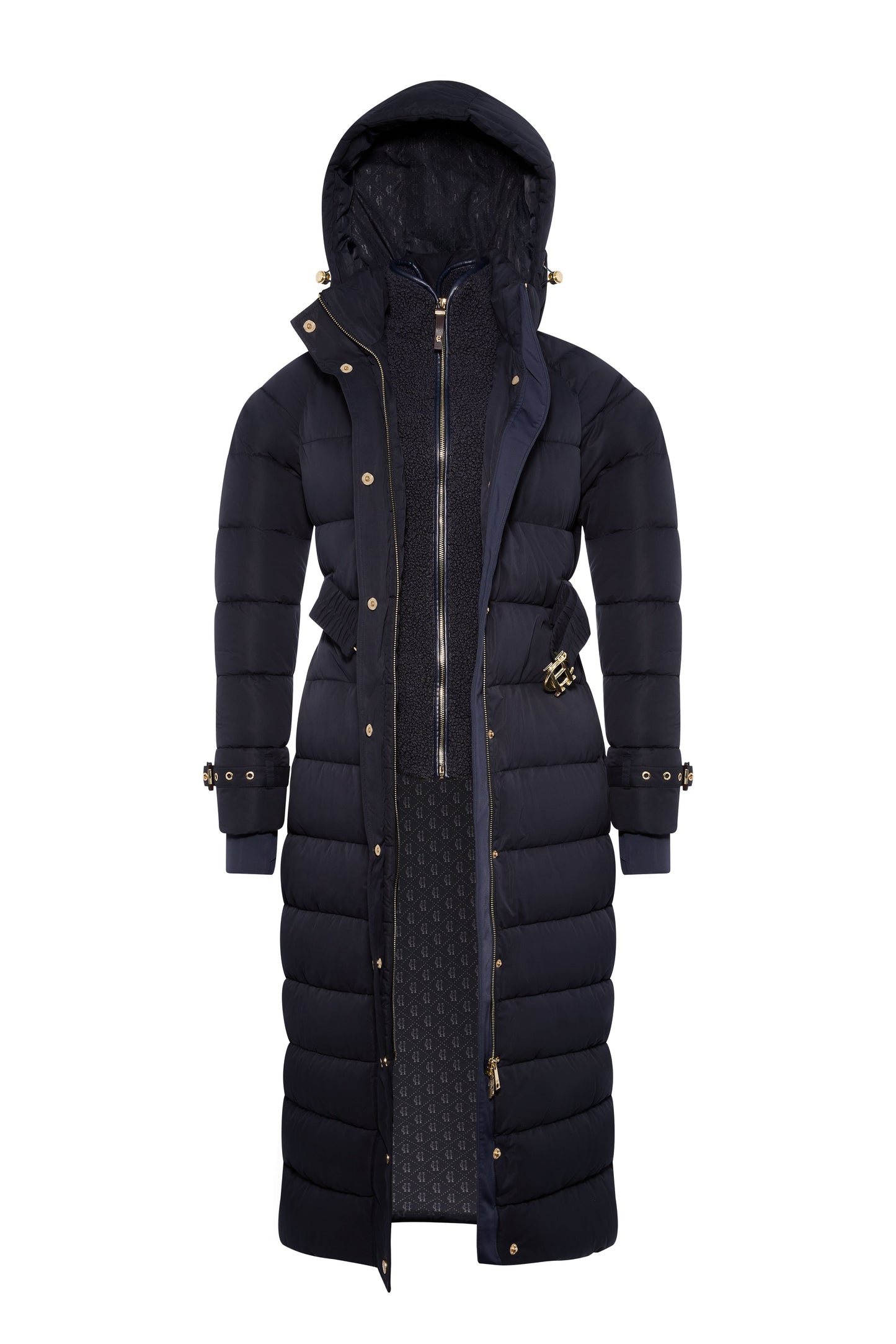 Arosa Luxe Longline Coat (Ink Navy)