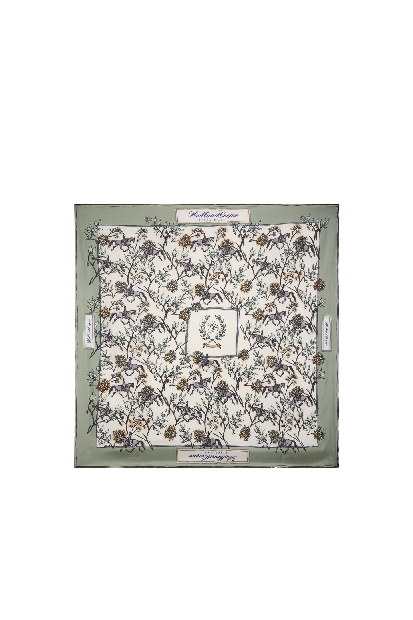 Atlas Silk Scarf (Thyme)