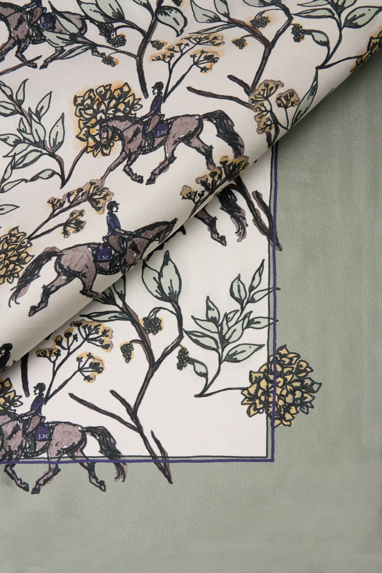 Atlas Silk Scarf (Thyme)