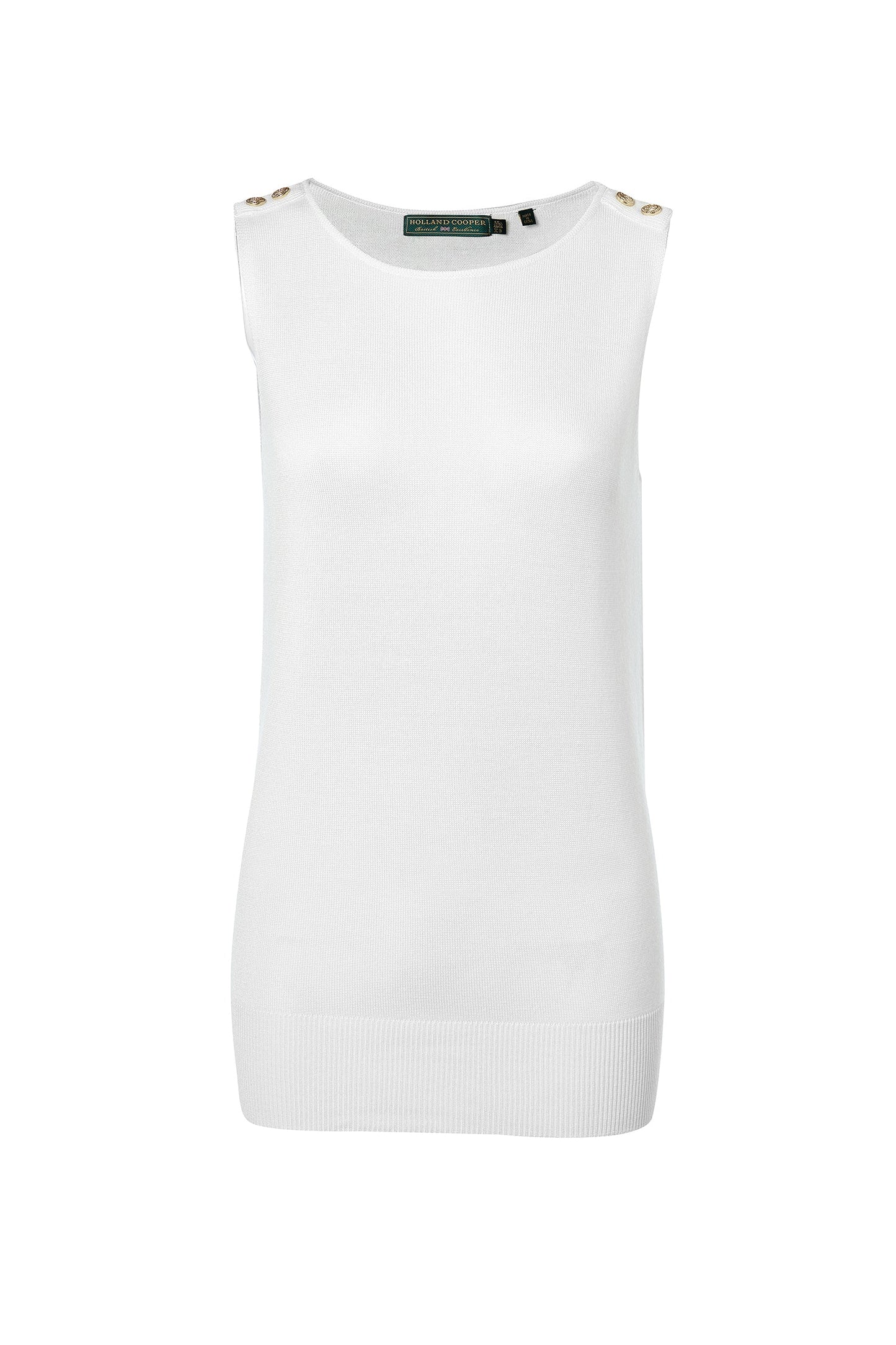 Boat Neck Vest (Oyster)