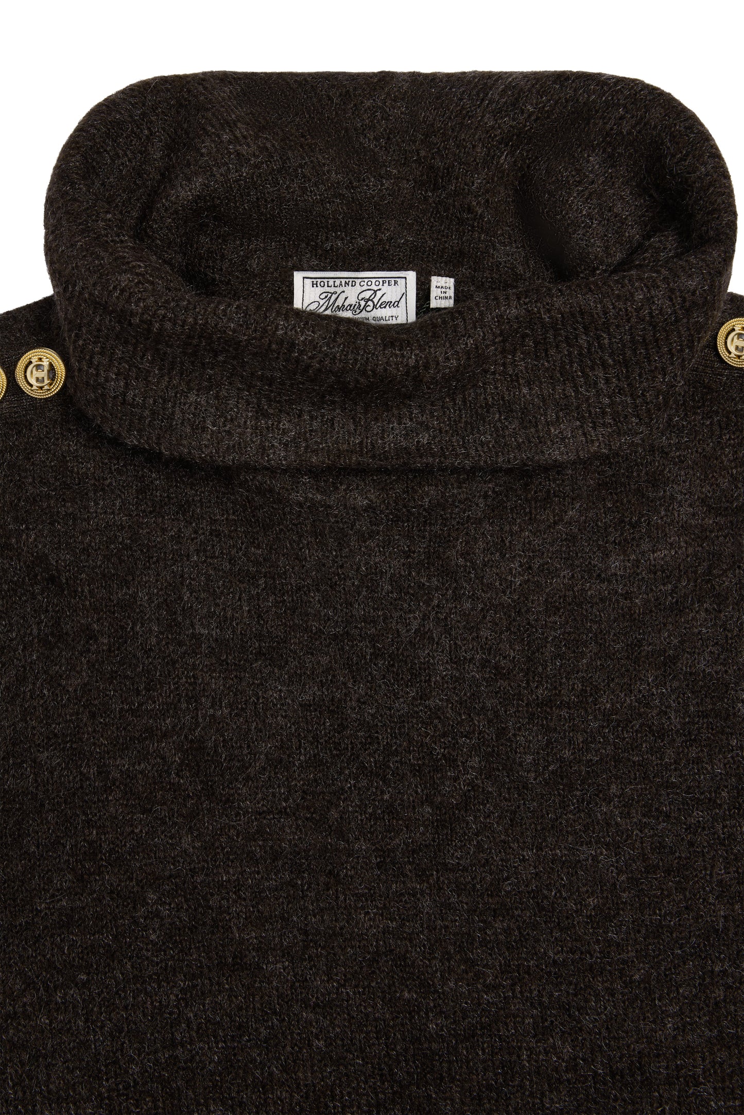 Berkeley Roll Neck Dress (Chocolate)