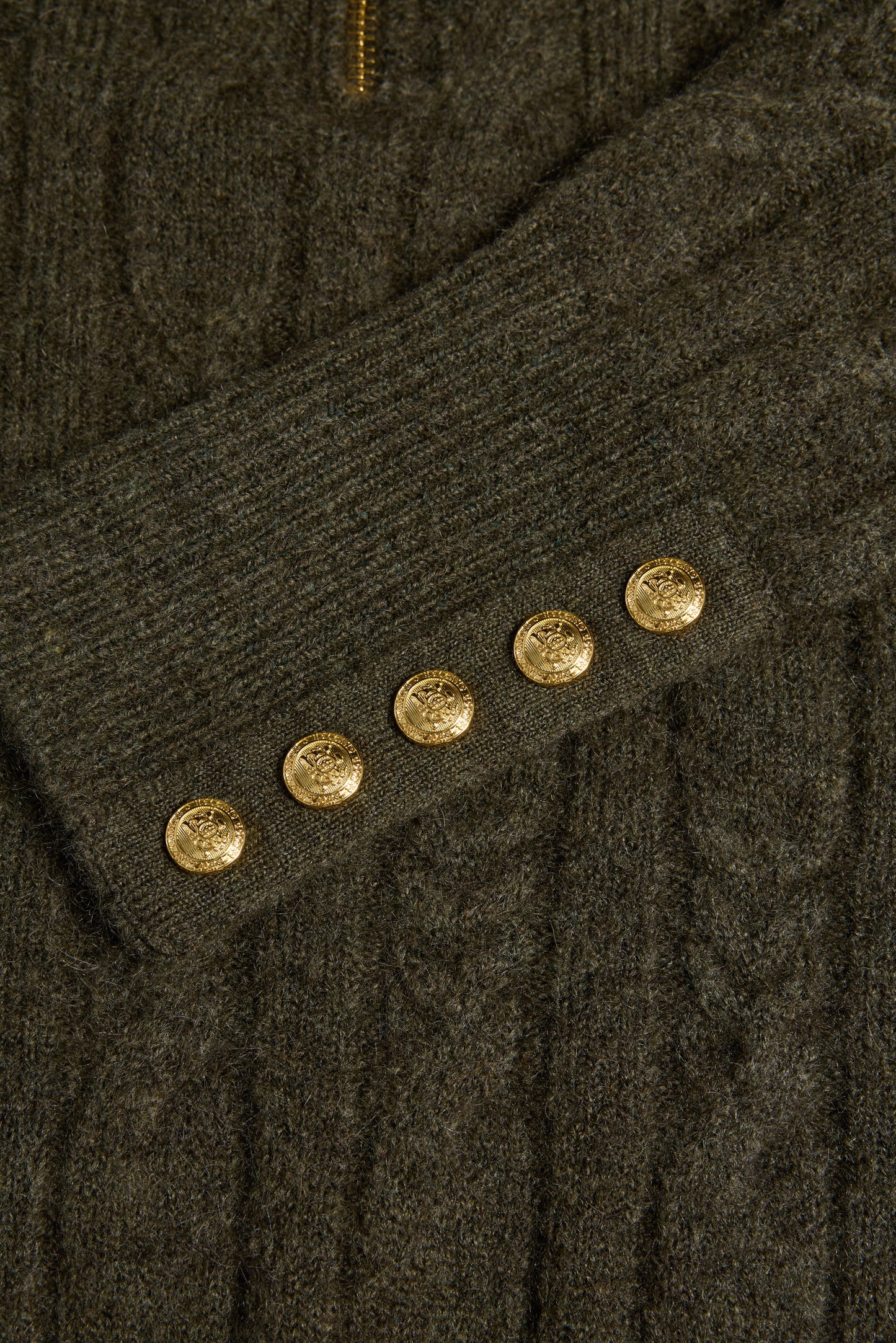 Bridget Quarter Zip Knit (Forest Green)