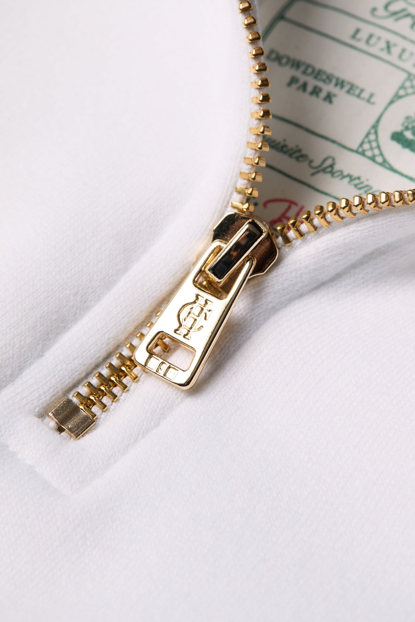 Burford Quarter Zip Neck Sweat (White)