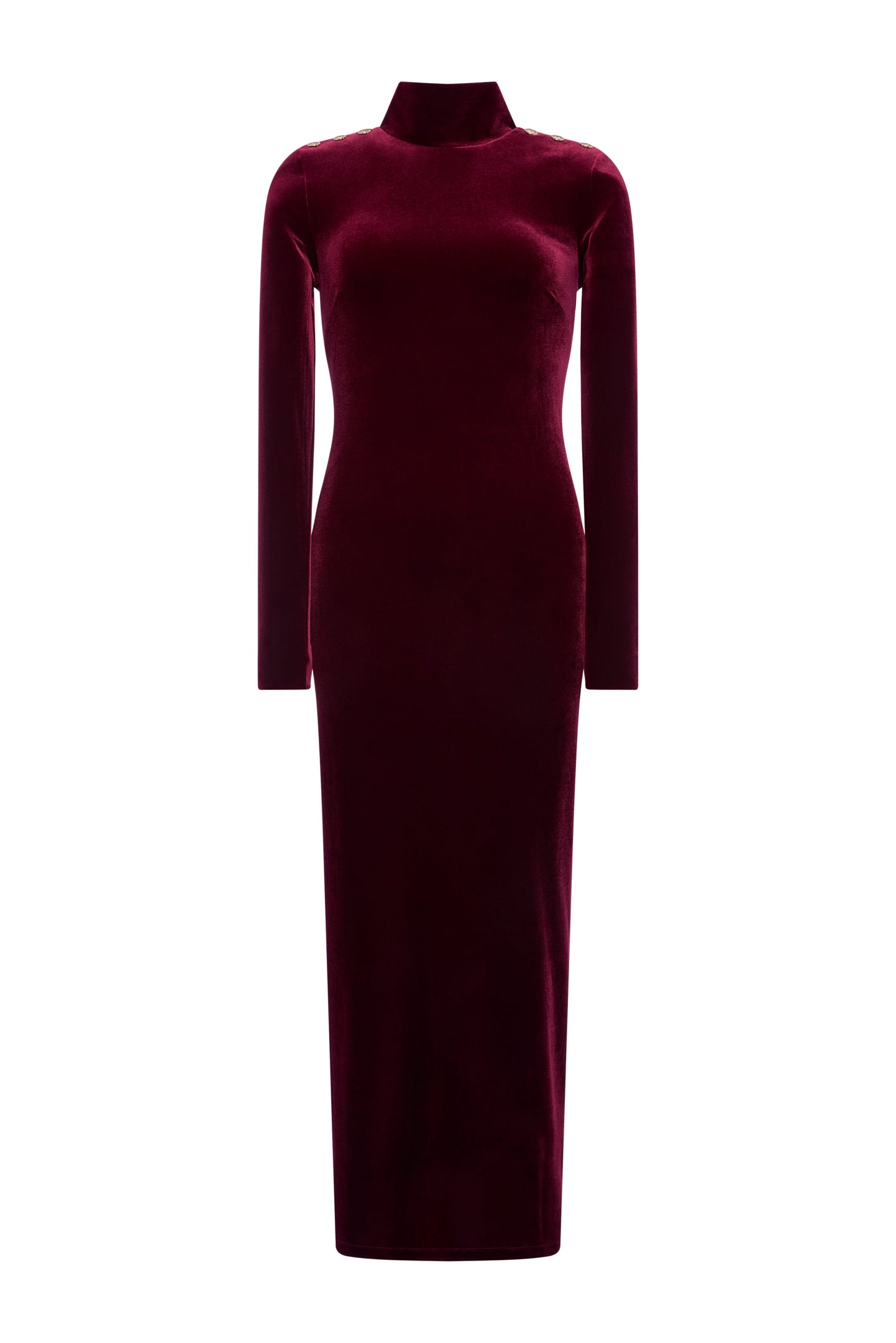 Cara Velvet Maxi Dress (Burgundy)