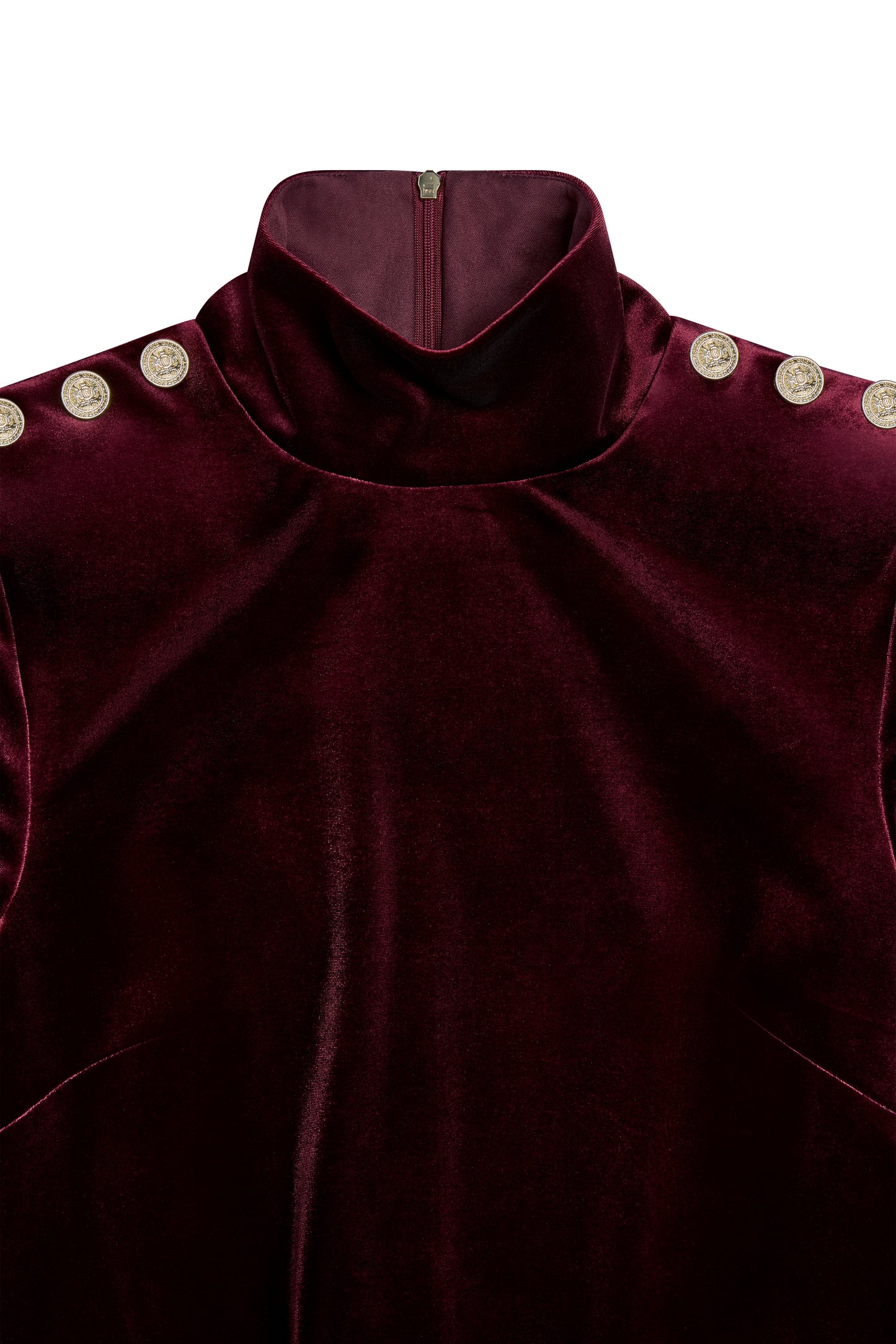 Cara Velvet Mini Dress (Burgundy)