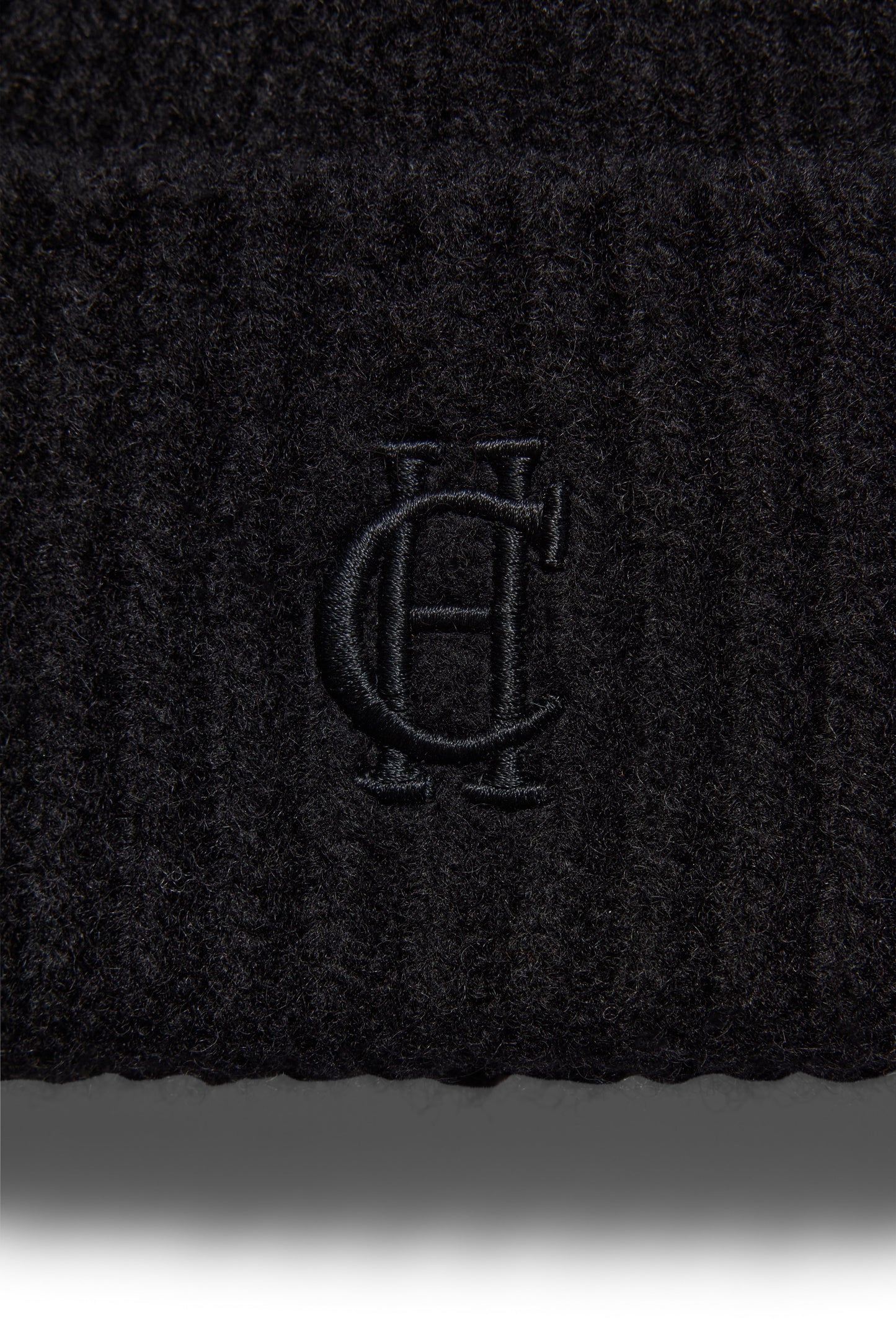 Classic Embroidered Beanie (Black)