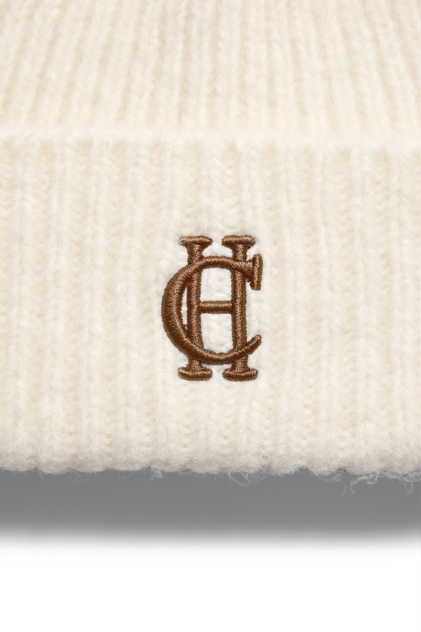 Classic Embroidered Beanie (Cream)