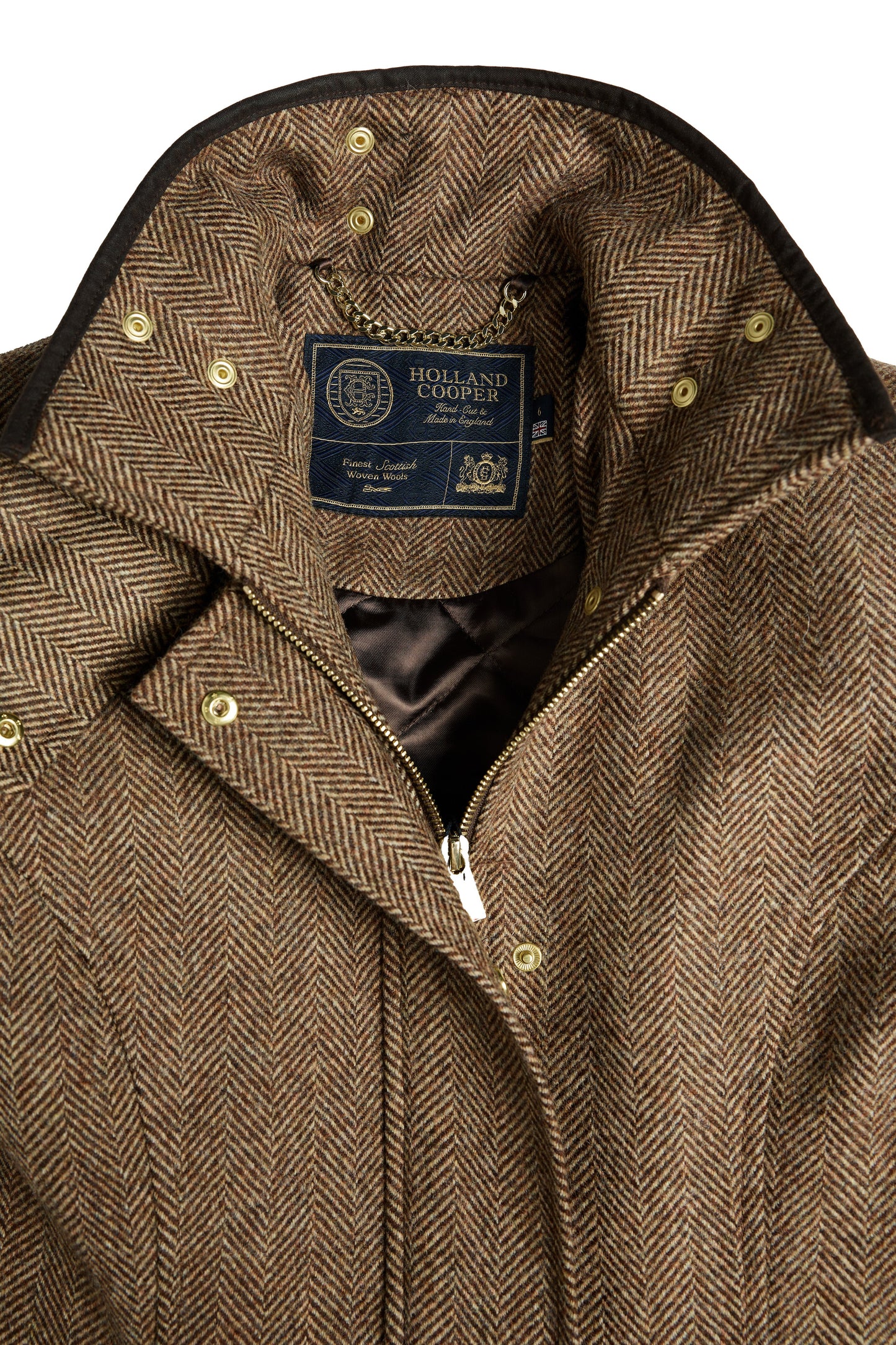 Country Classic Jacket (Large Scale Brown Herringbone)