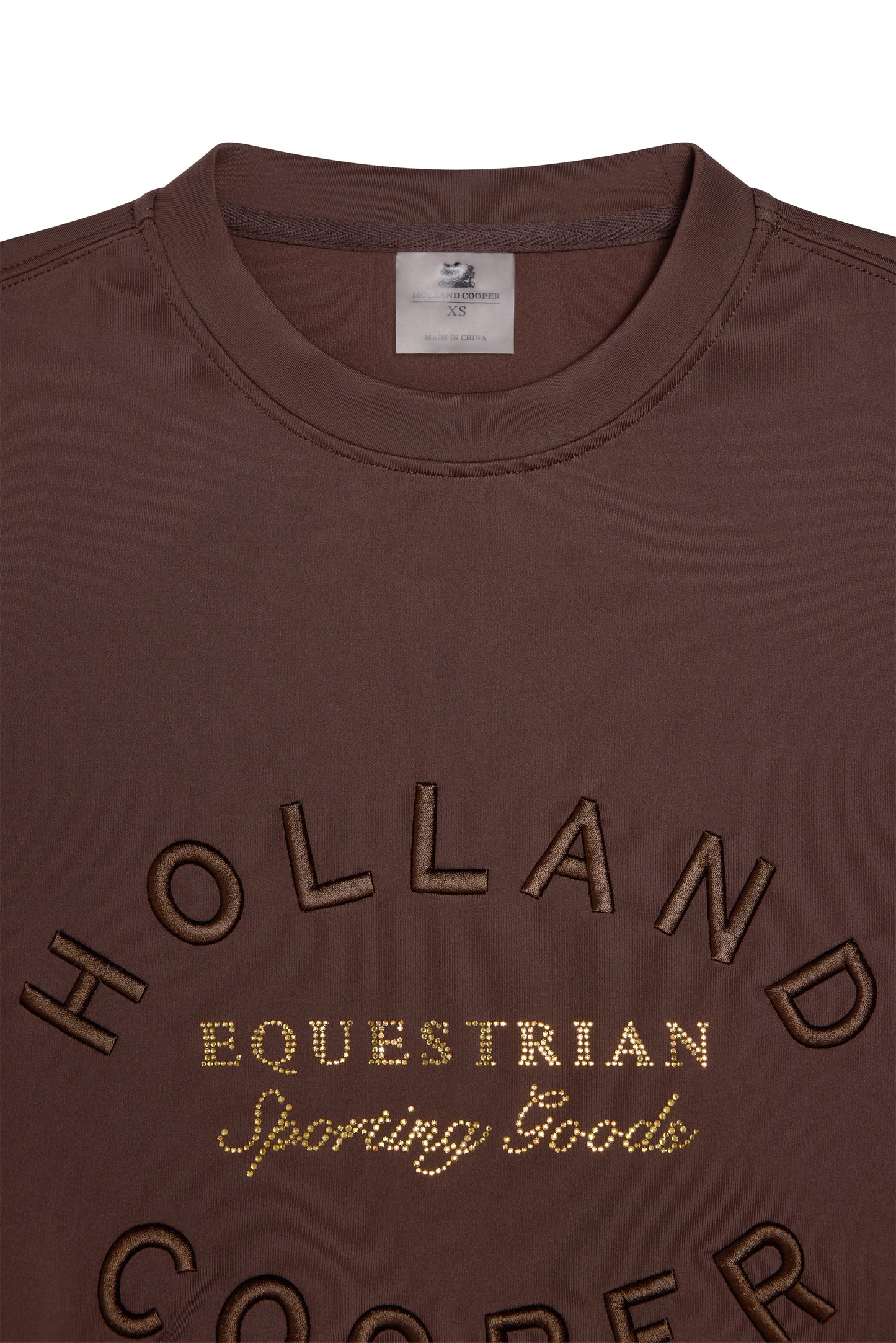 Crystal Crew Neck Sweat (Walnut)