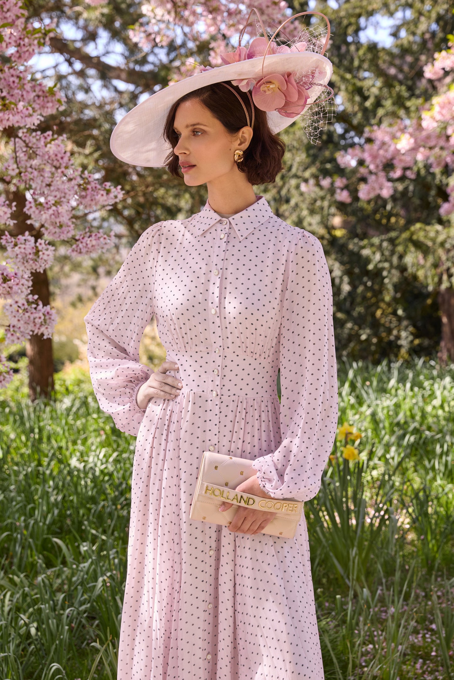 Paros Shirt Dress (Pink Polka Dot)