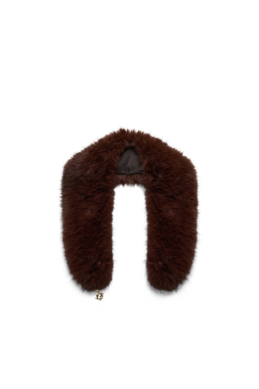 Faux Fur Shawl (Chocolate)