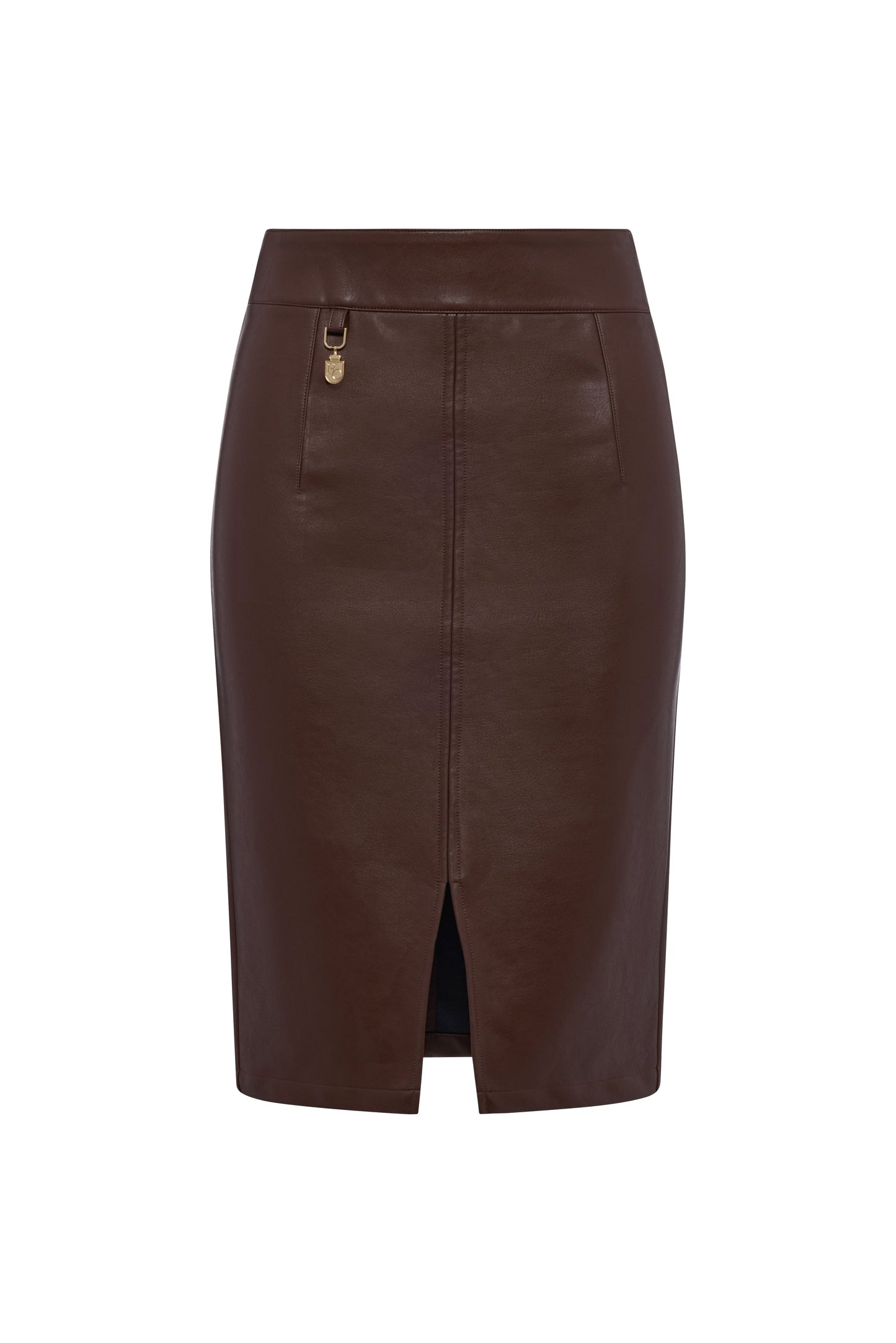 Faux Leather Mayfair Skirt (Espresso)