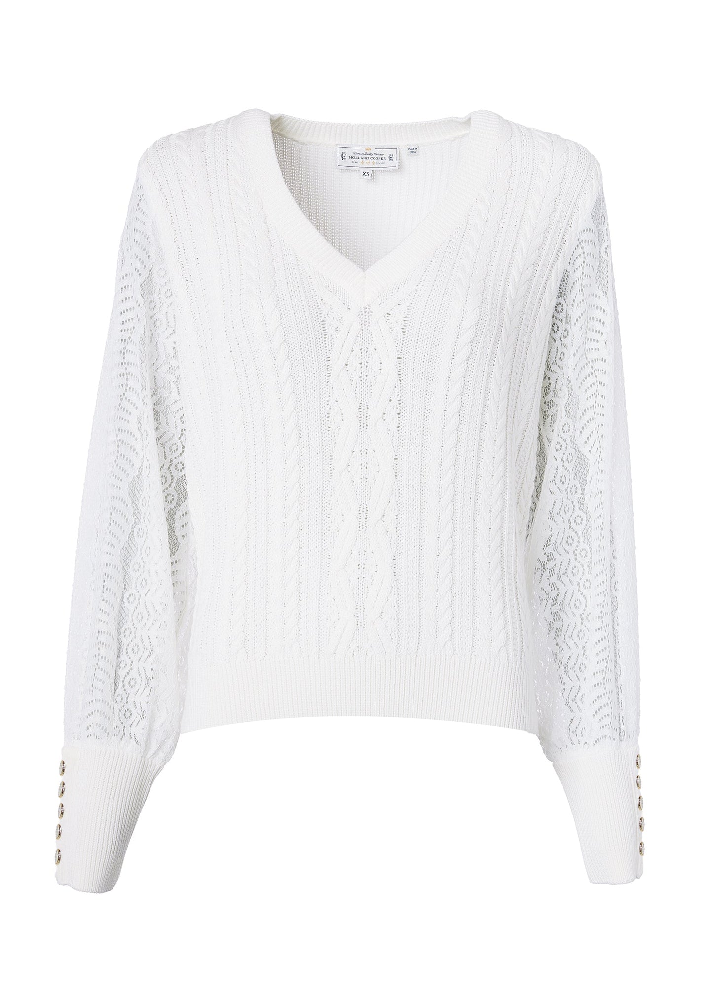 Featherton V-Neck Knit (Natural)