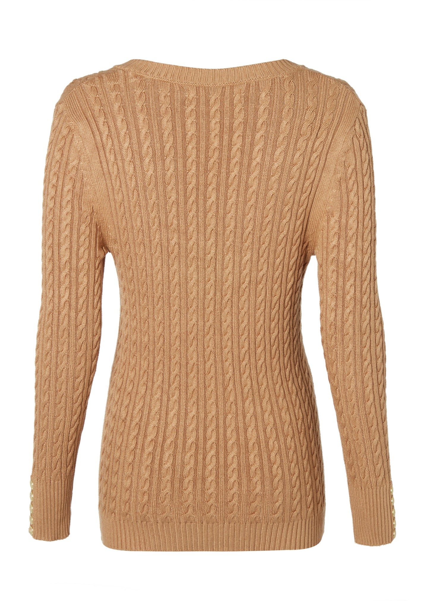 Seattle V-Neck Knit (Dark Camel)