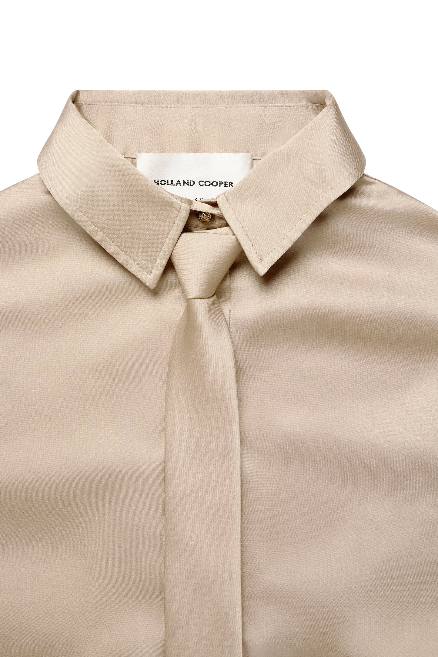 Georgina Satin Shirt (Champagne)