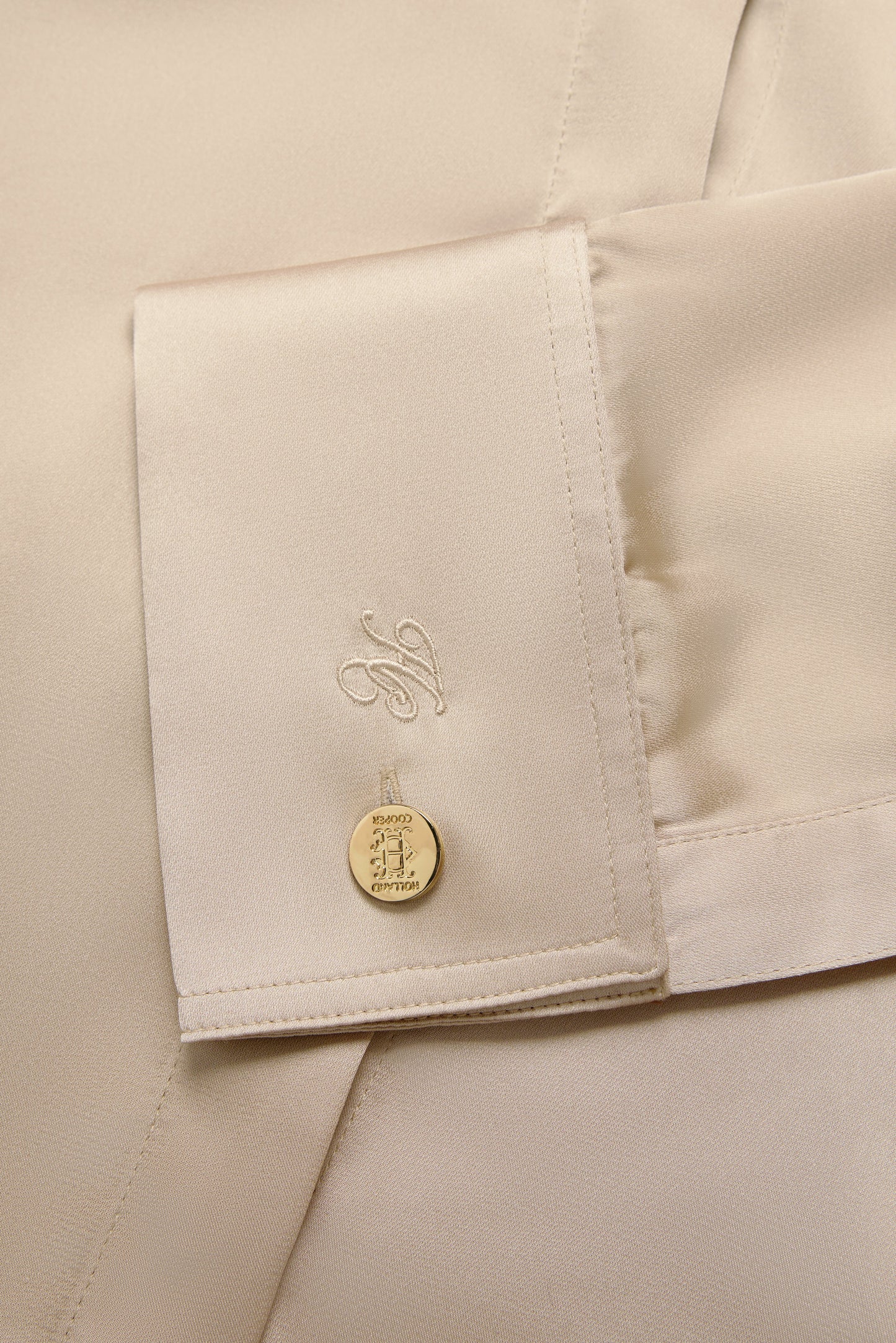 Georgina Satin Shirt (Champagne)