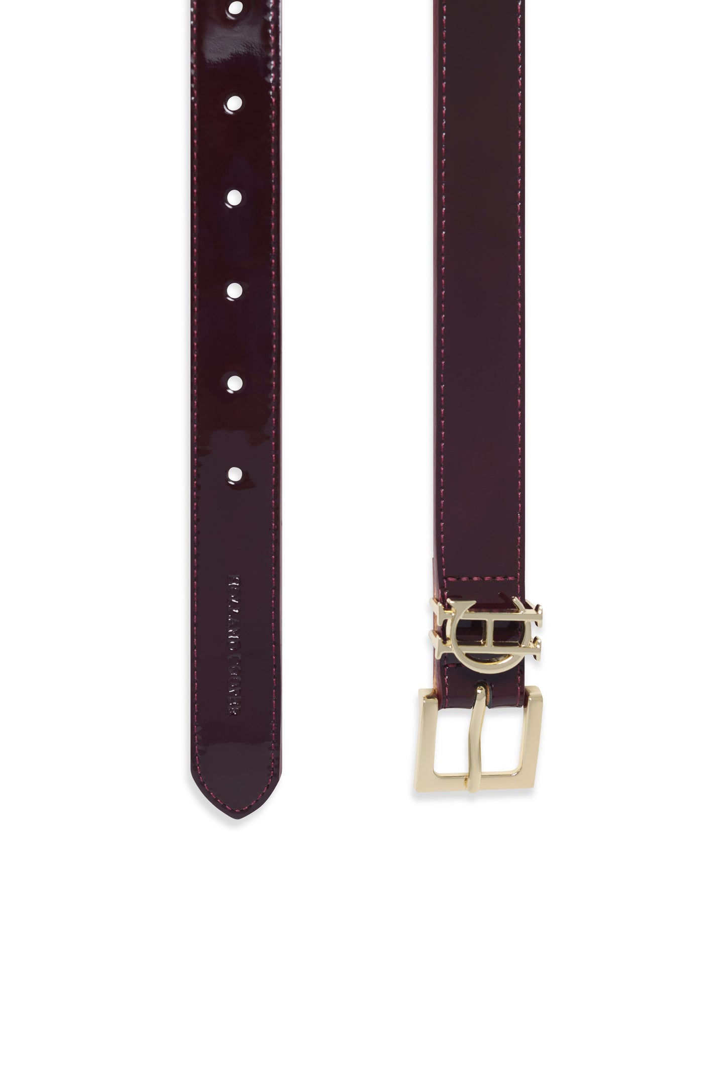 HC Slim Logo Belt (Oxblood Patent)