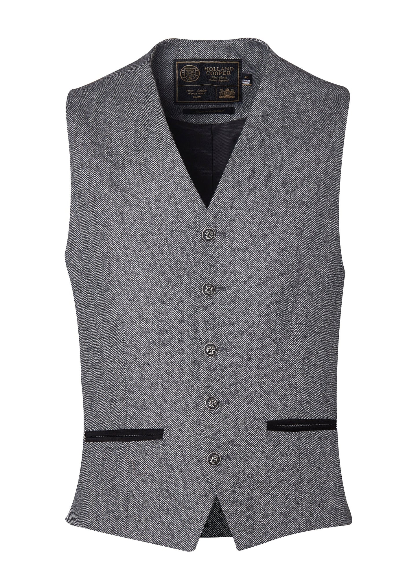 St James Waistcoat (Mono Herringbone)