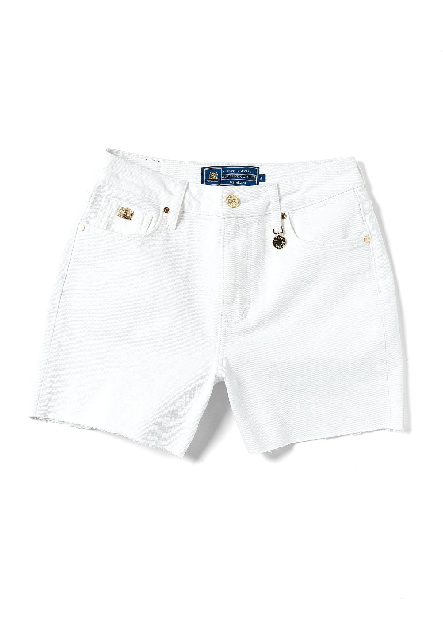 High Rise Denim Short (Optic White)