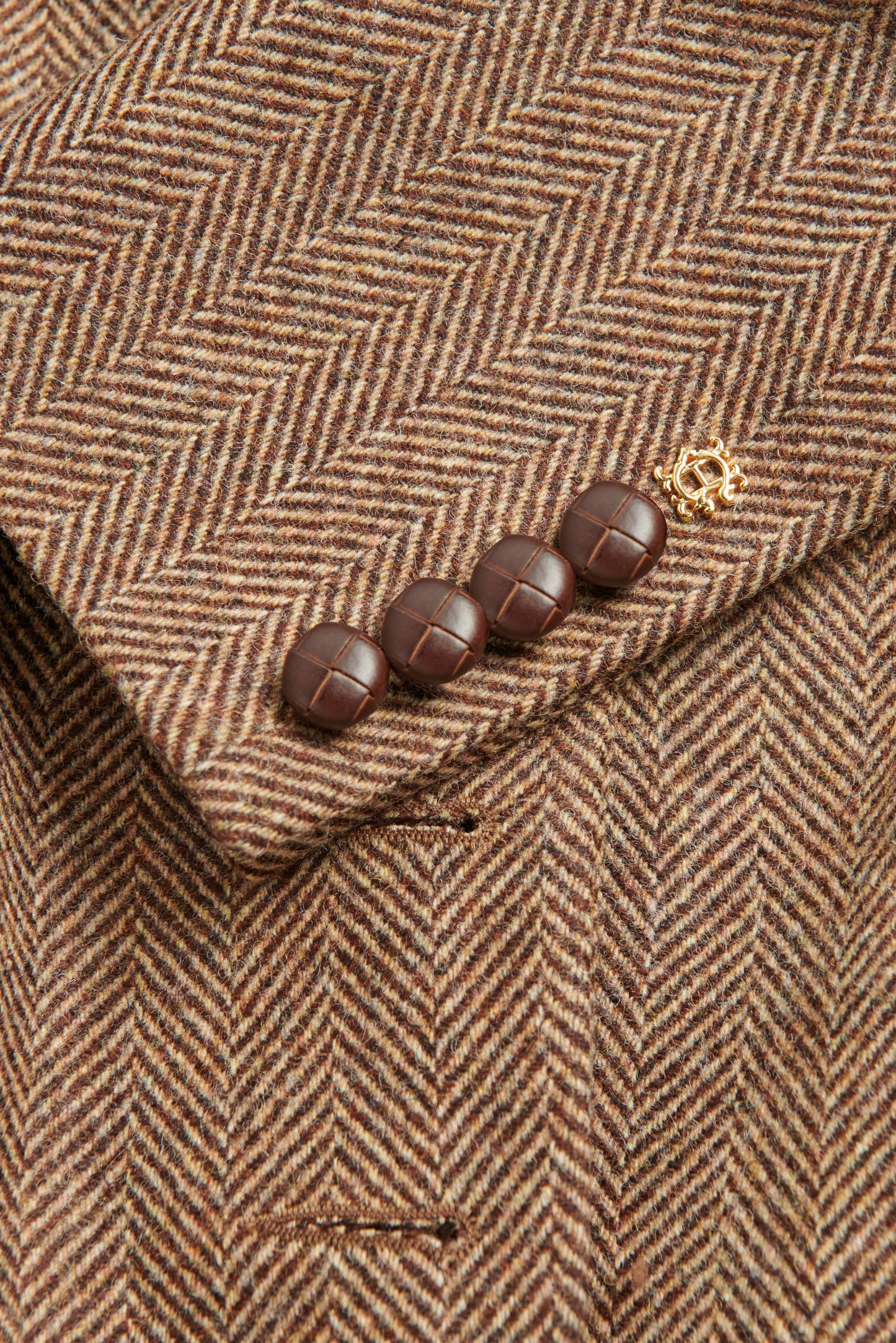 Hacking Jacket (Large Scale Brown Herringbone)