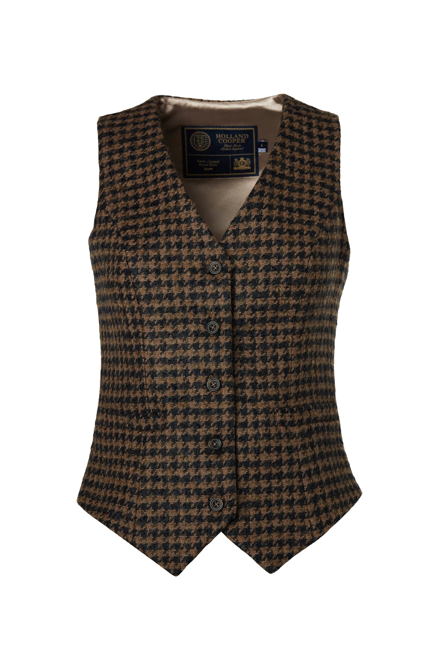 Hampton Waistcoat (Chocolate Houndstooth)