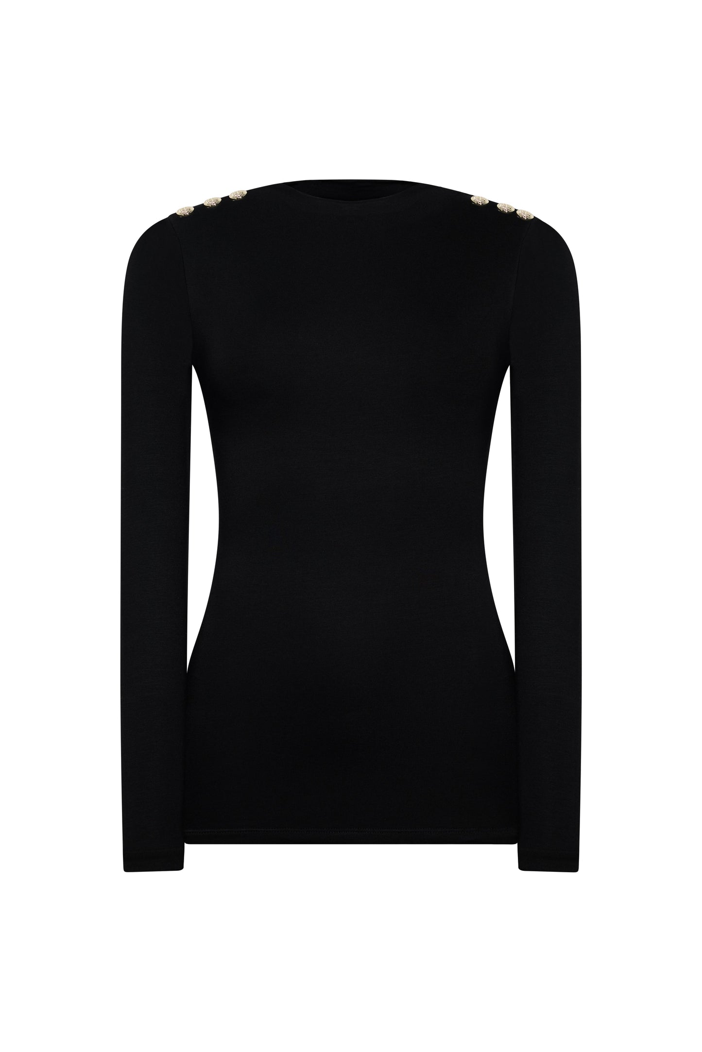 Harper Long Sleeve Top (Black)
