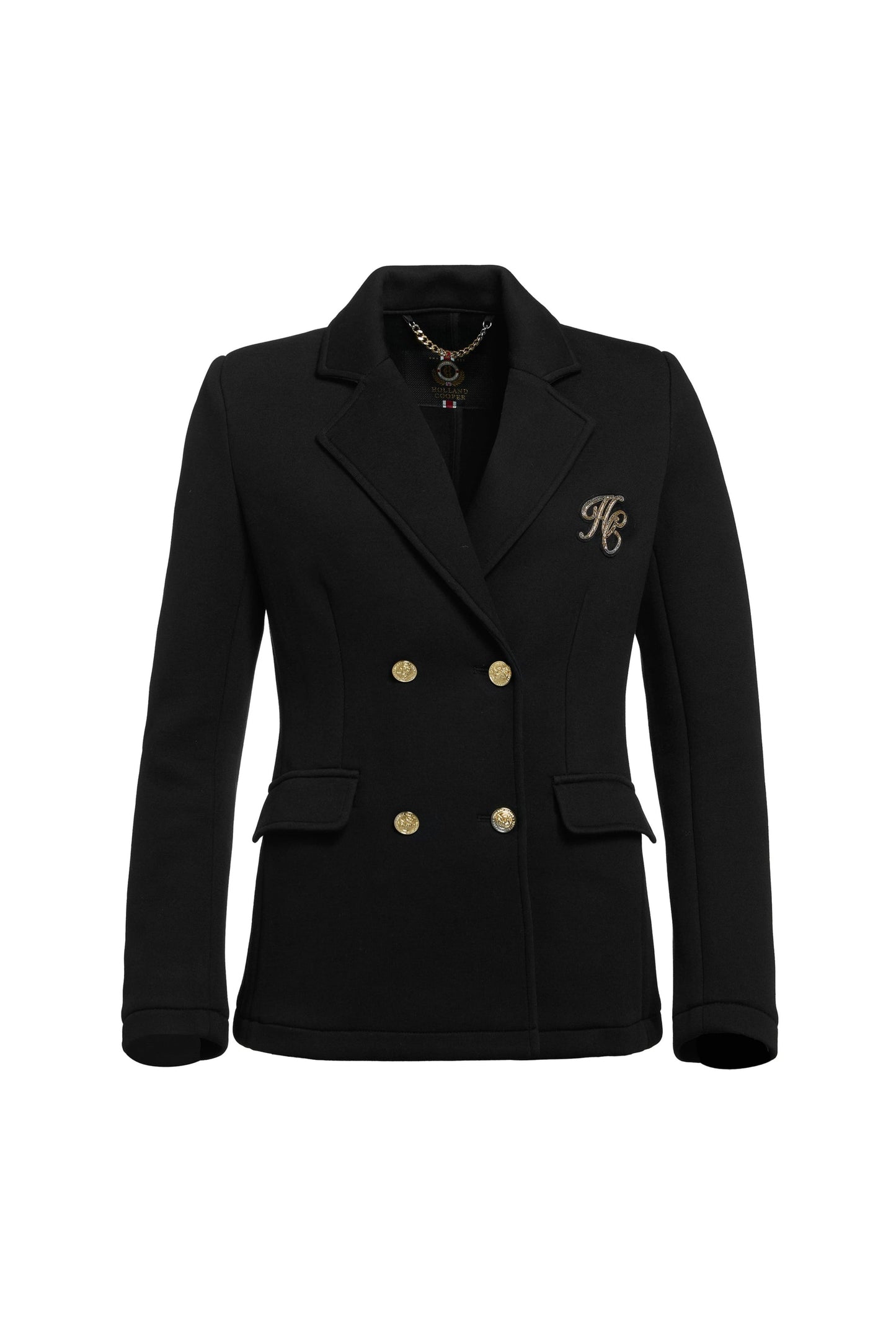 Henley Double Breasted Blazer (Black)