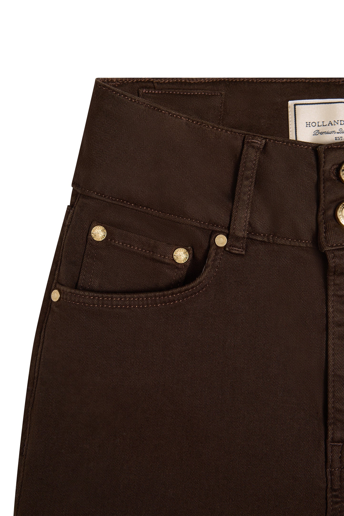 High Rise Flared Jean (Chocolate)